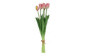 Tulipaner i bundt m/ 5 stk Rosa h 41 cm