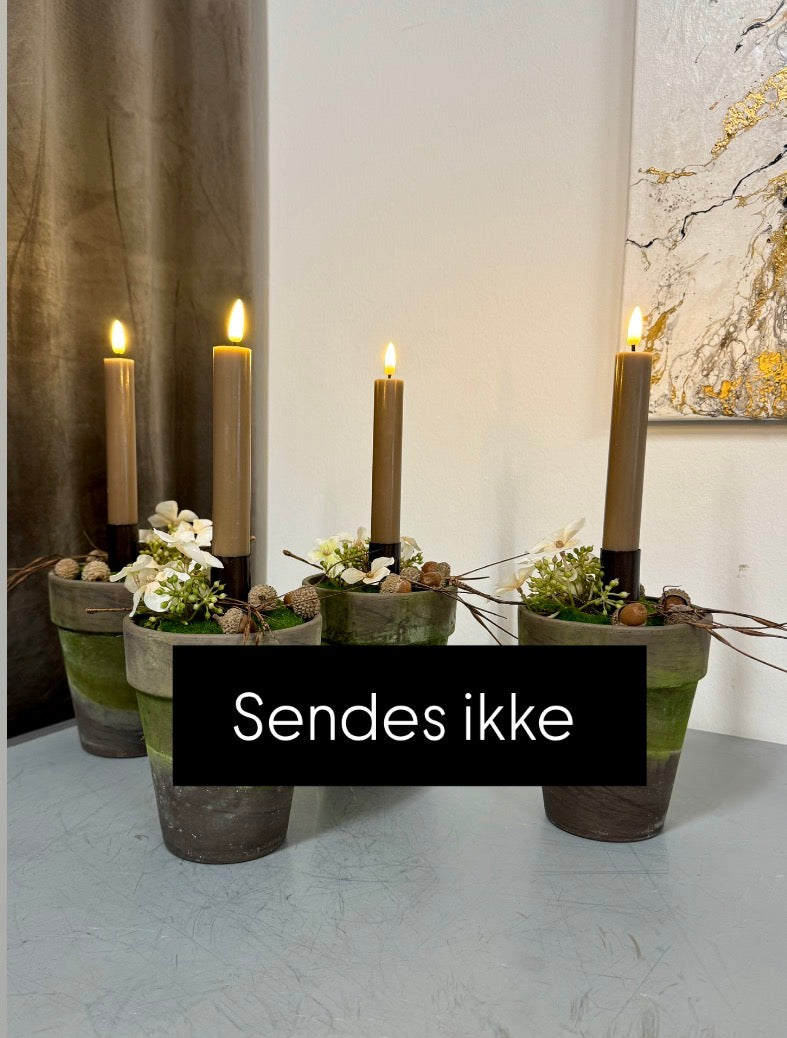Deko med pudemos og LEDlys