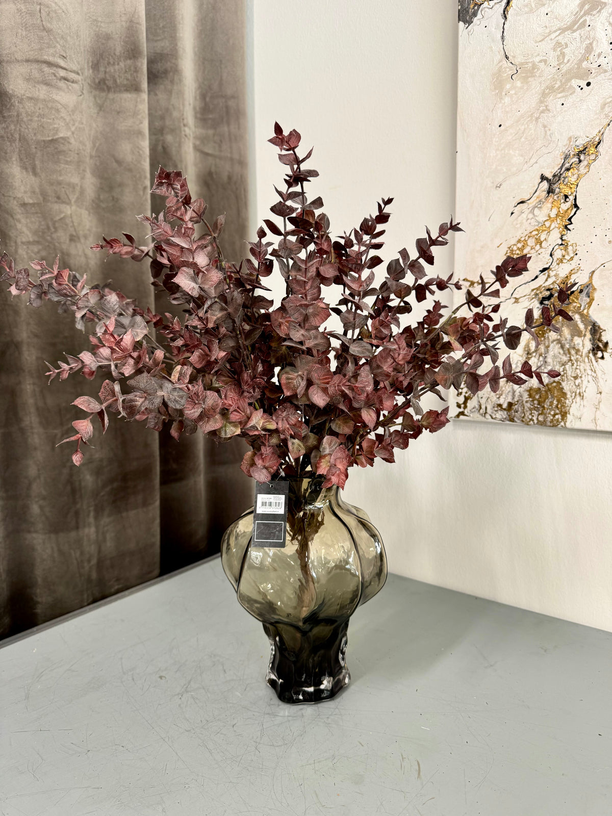 Eucalyptus buket lys bordeaux h 53 cm