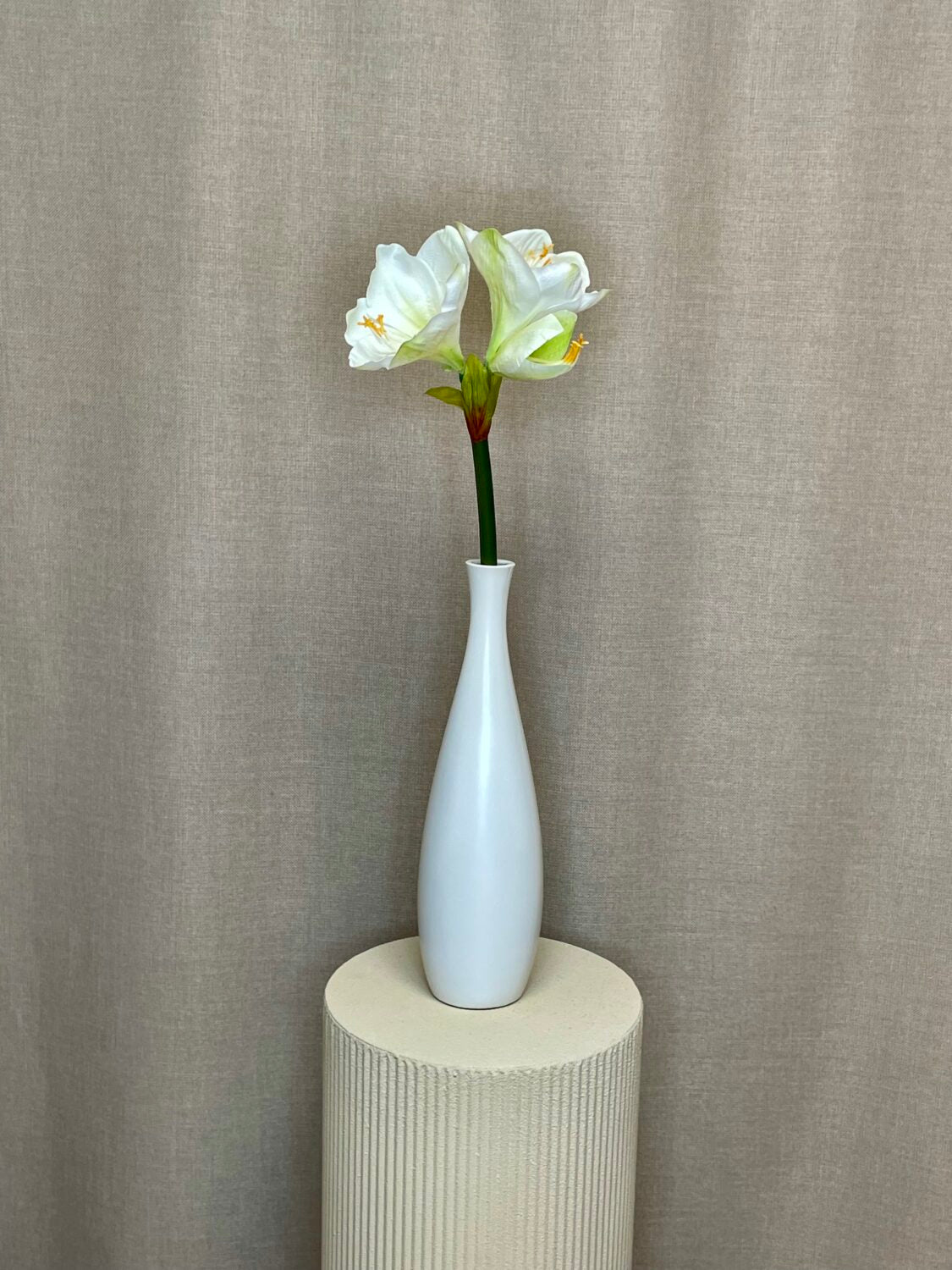 Amaryllis hvid real touch h 68 cm