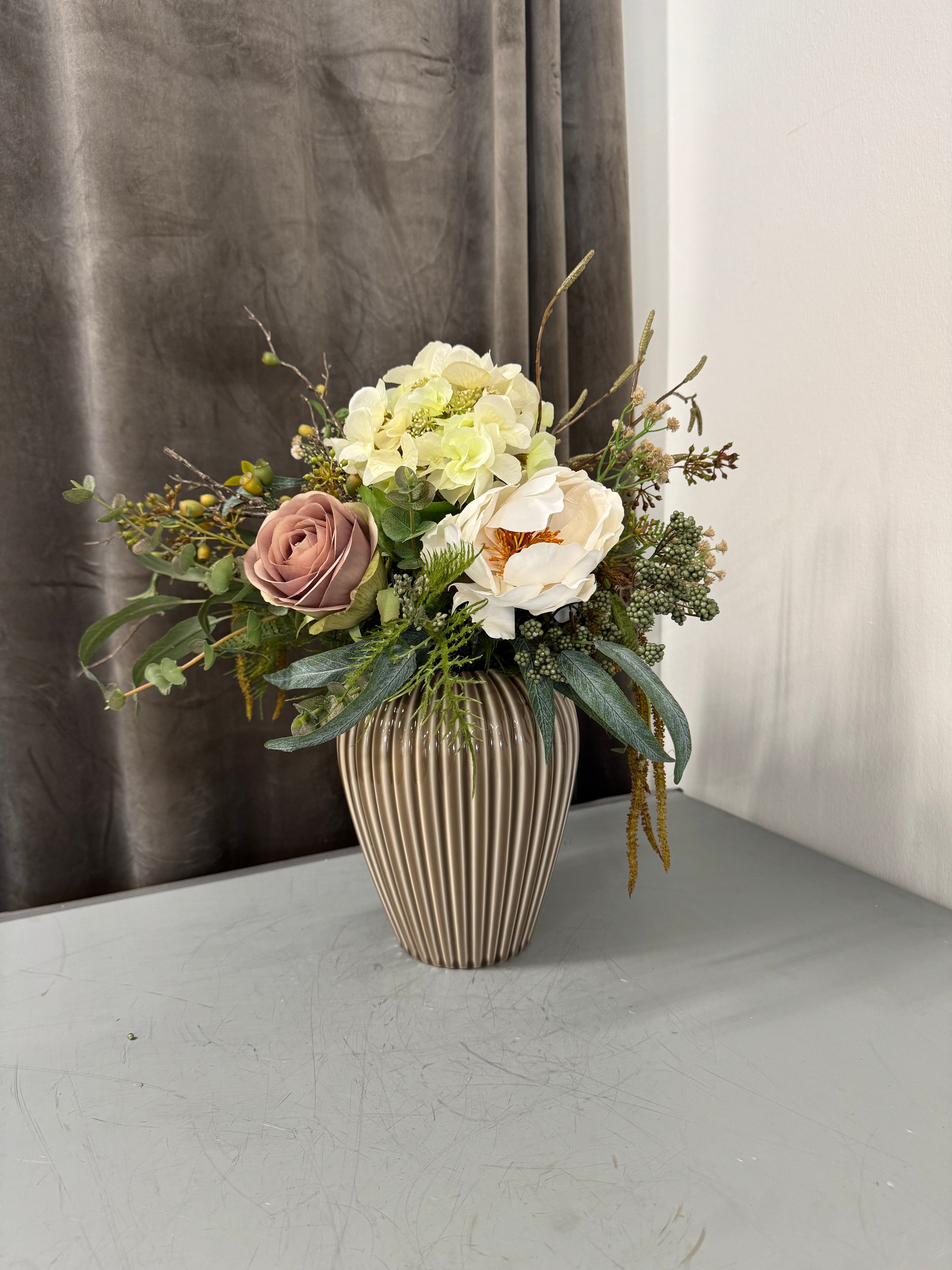Hortensia/Rose buket tilbud
