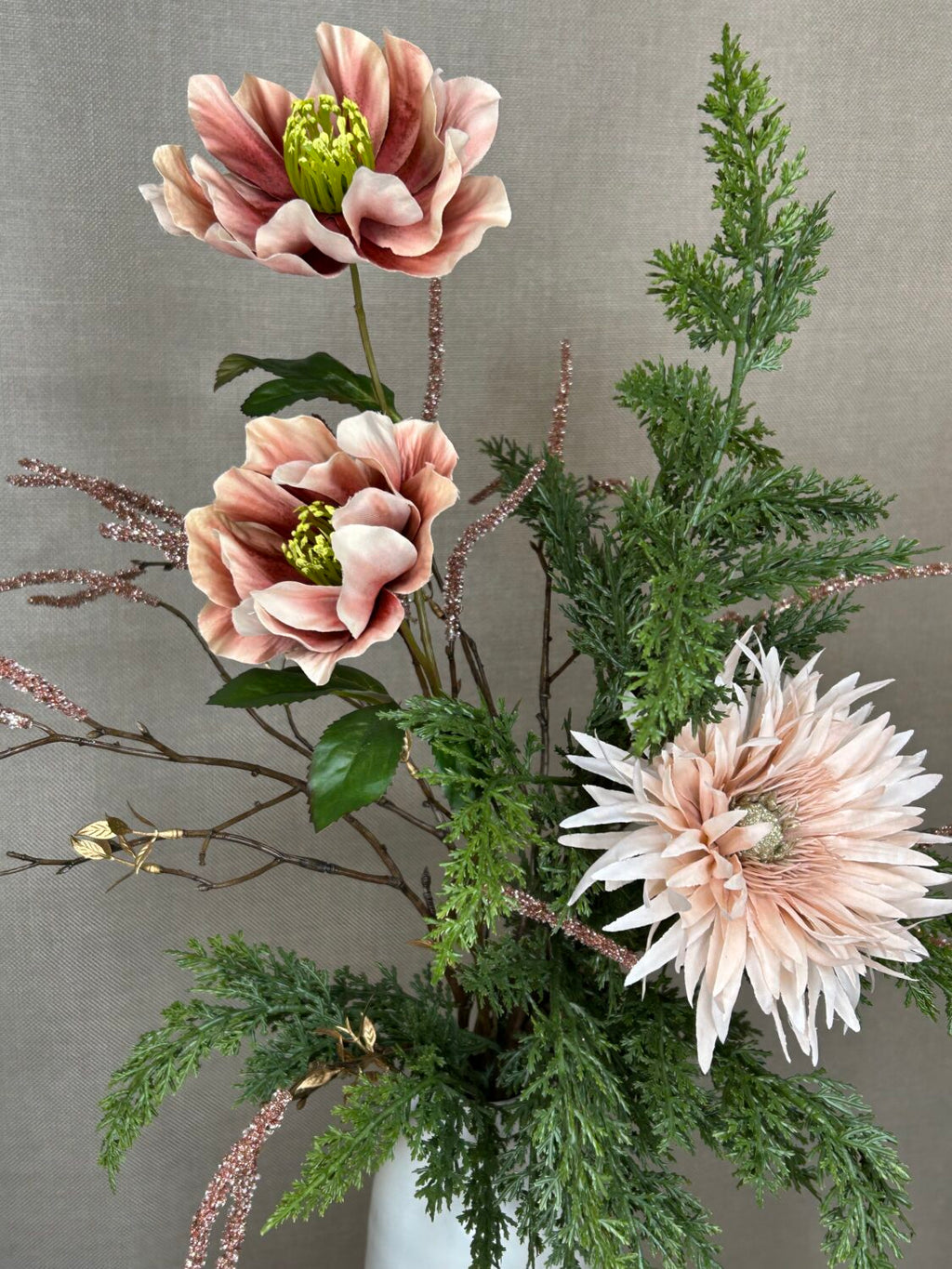Julerose rosa h 67 cm