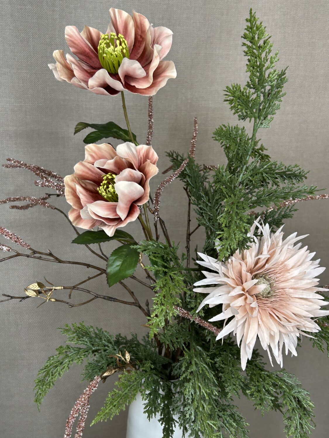 Julerose rosa h 67 cm