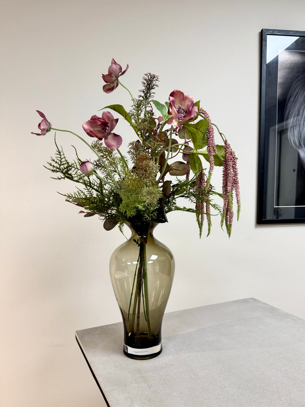 Rosa efterår med hænge Amaranthus