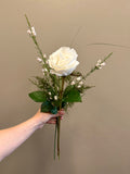 Lille hvid Deluxe Rose buket
