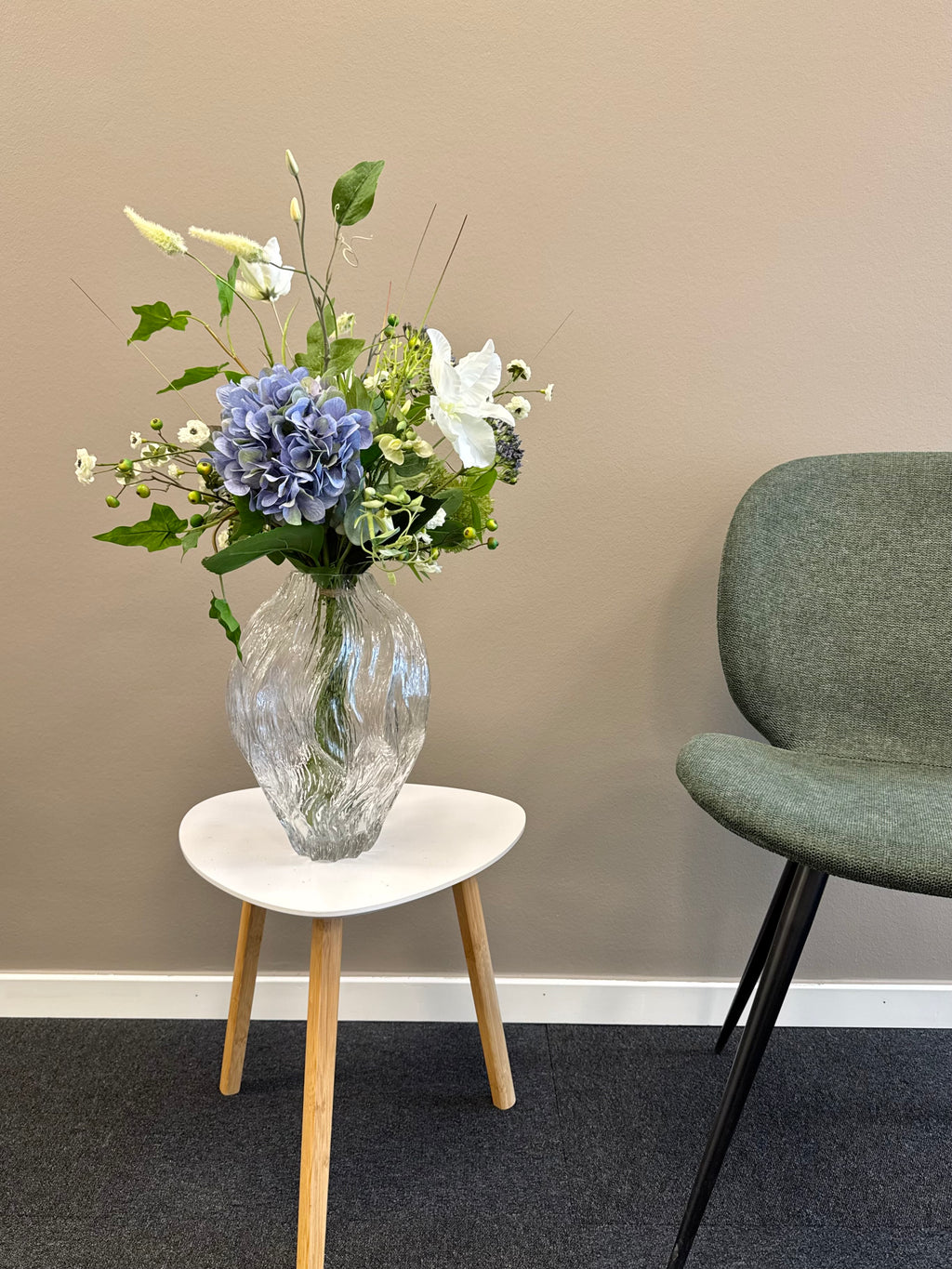 Deluxe blå hortensia buket