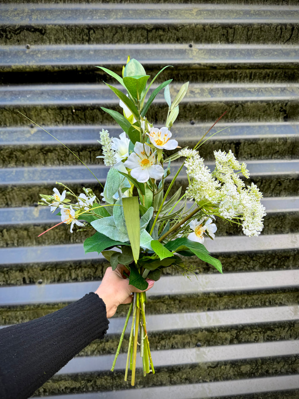 Hvid gladiolus buket