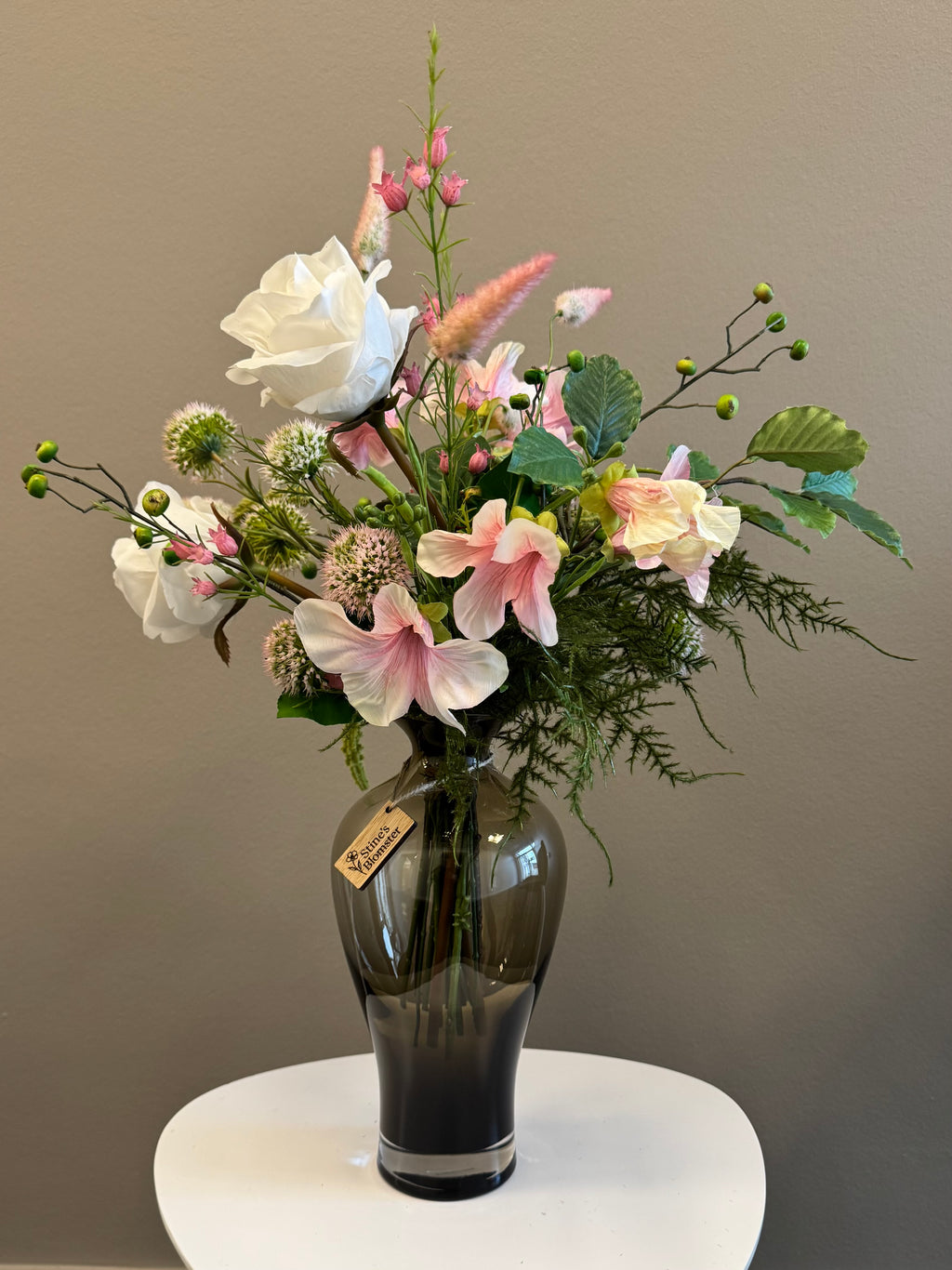 UNIKA hvid rose buket