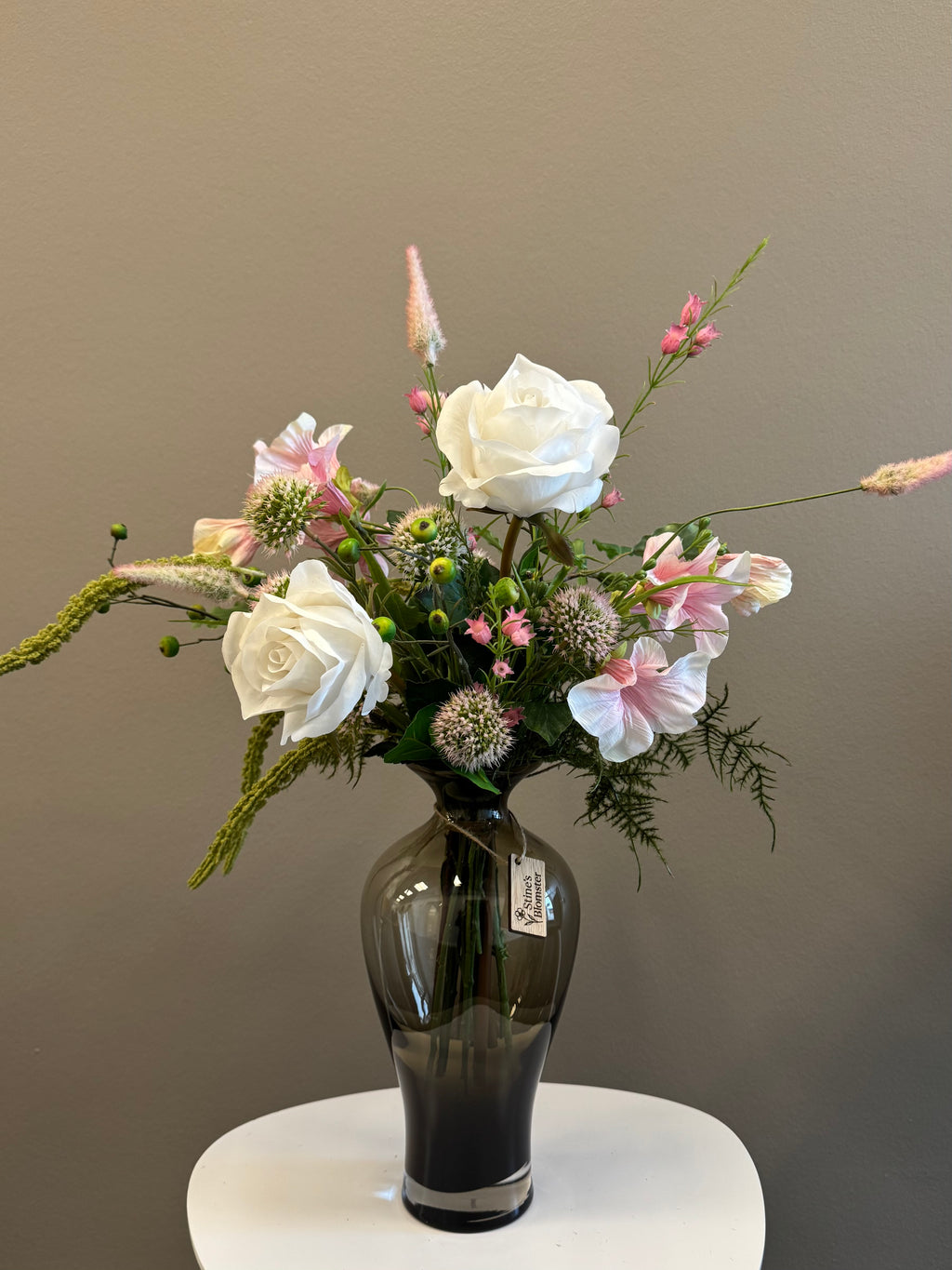 UNIKA hvid rose buket