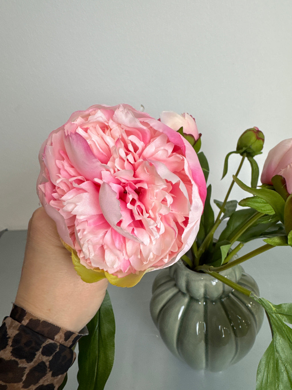 Pæon stilk 40 cm lyserød