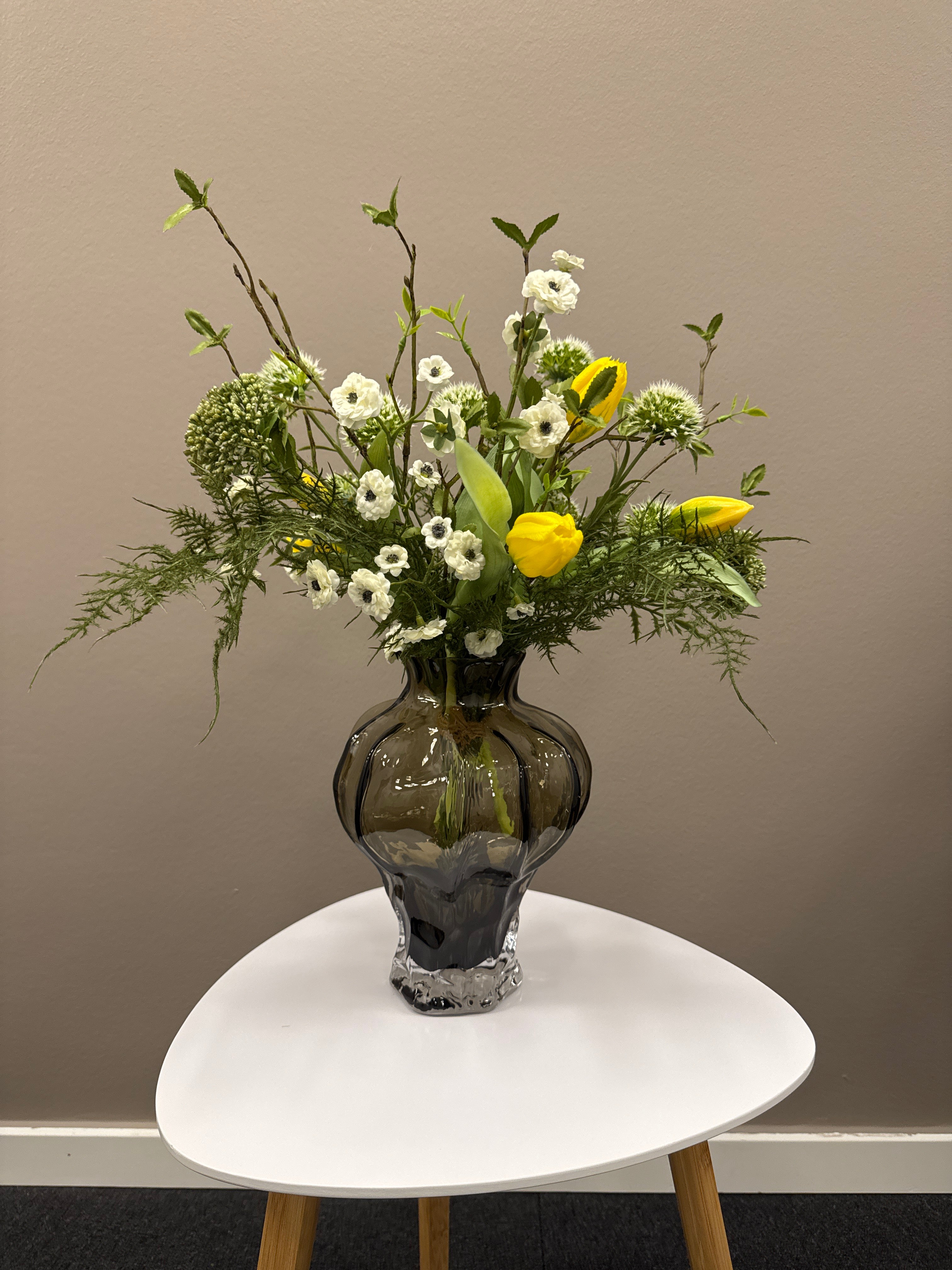 Gul tulipan buket tilbud