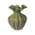 Vase grøn 11x10x16cm keramik