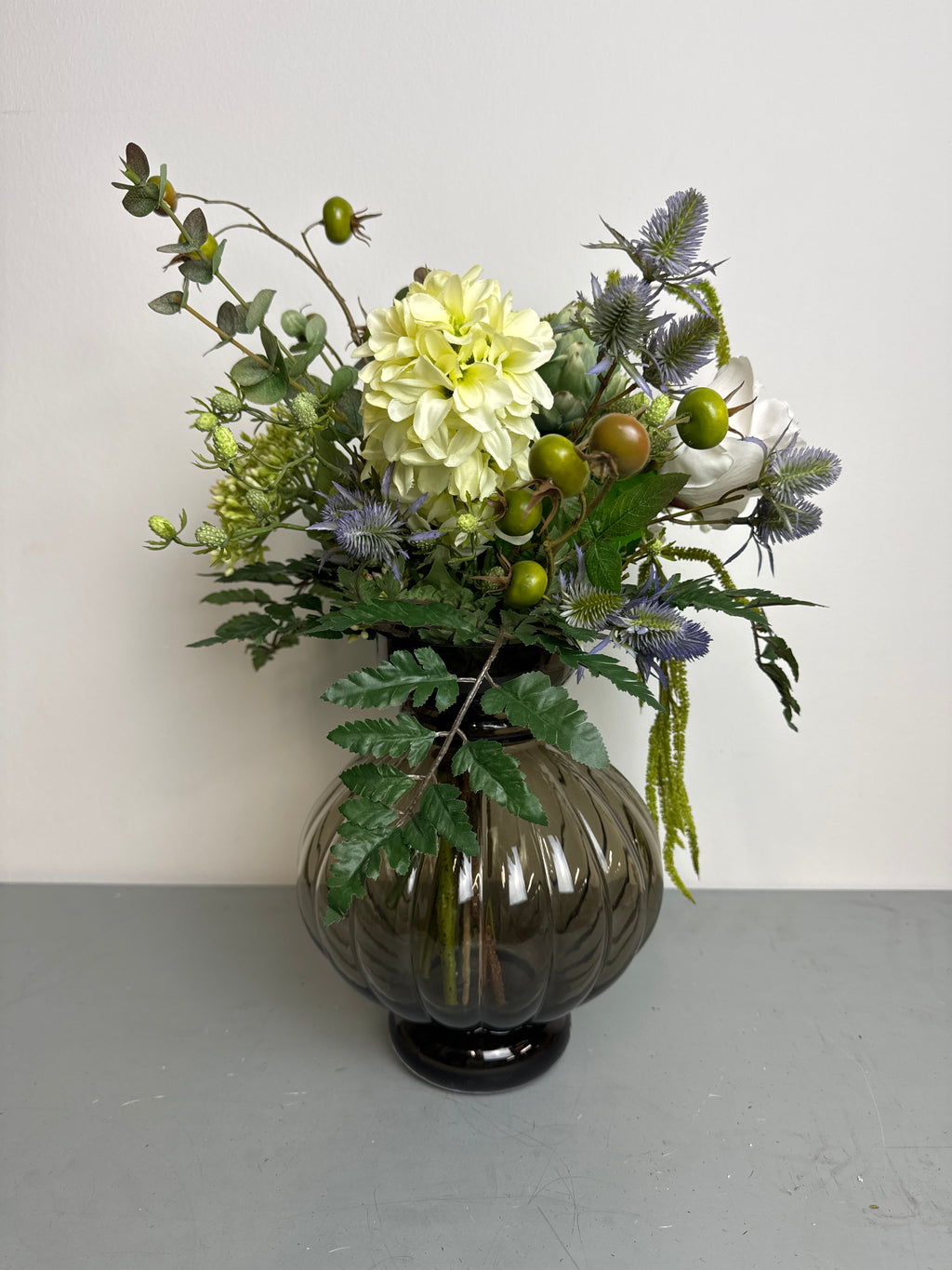 Buket grøn hortensia tilbud