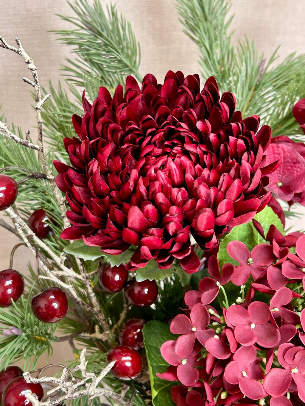 Chrysanthemum bordeaux h 76 cm