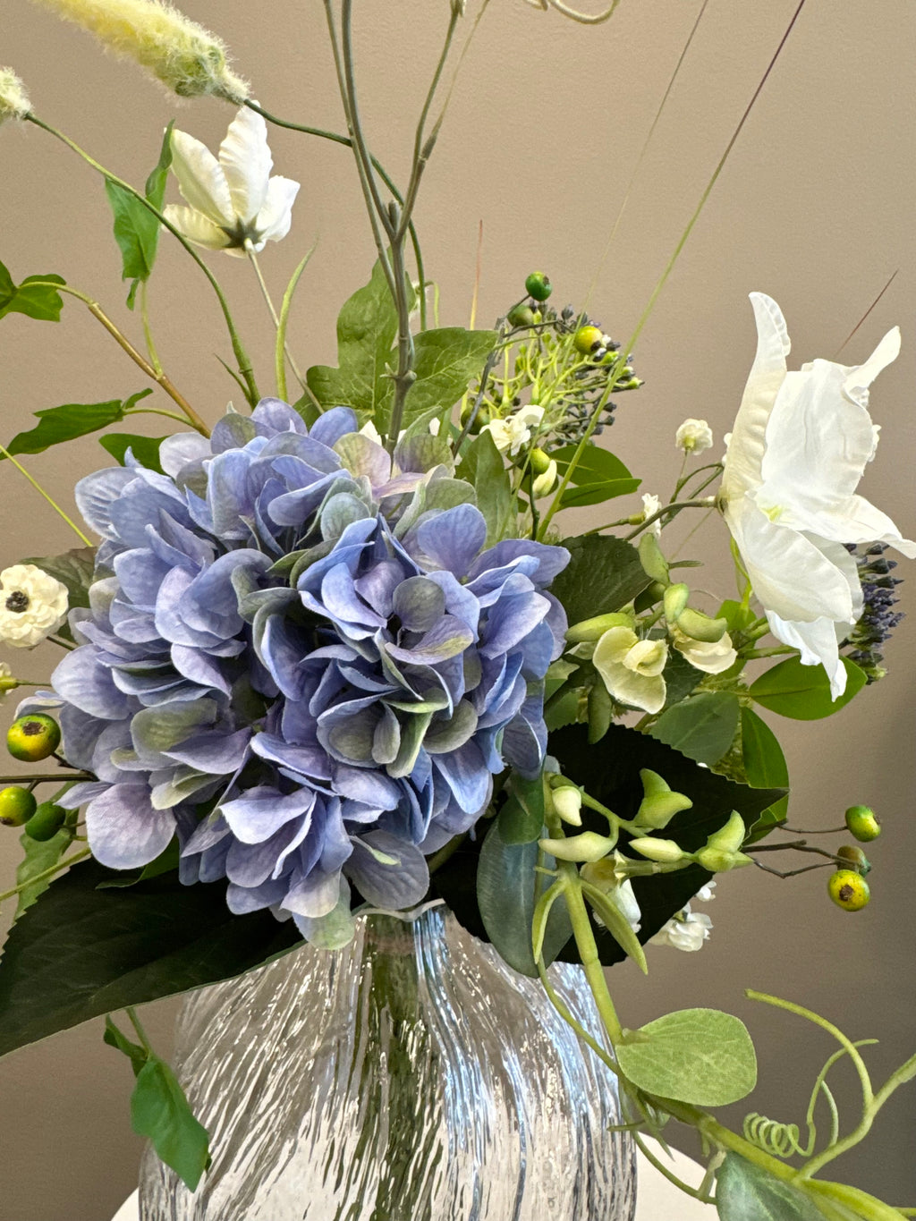 Deluxe blå hortensia buket