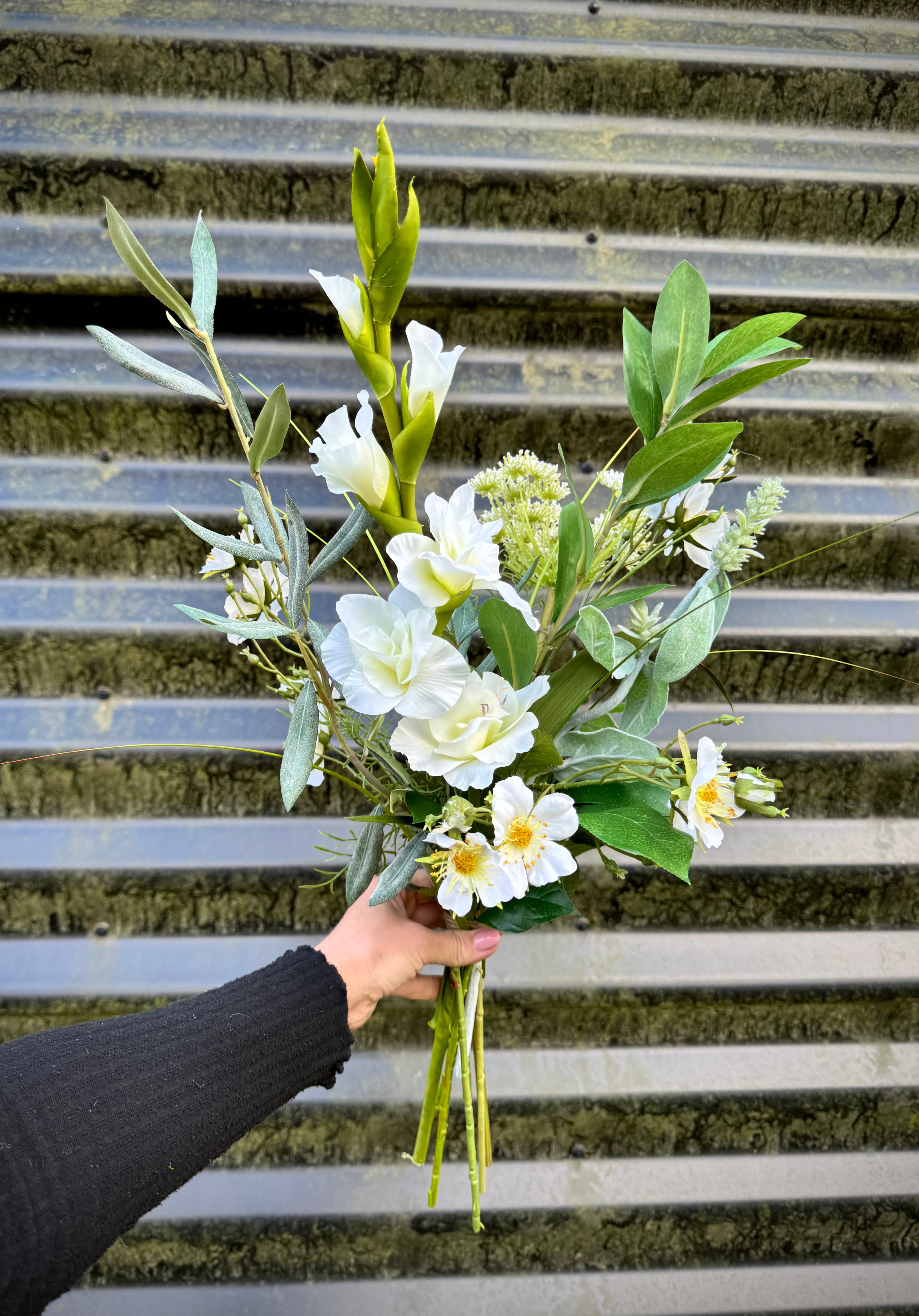 Hvid gladiolus buket