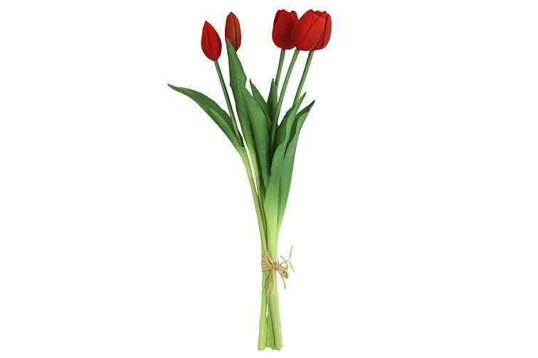 Røde tulipaner i bdt. Med 5 stk. 41 cm