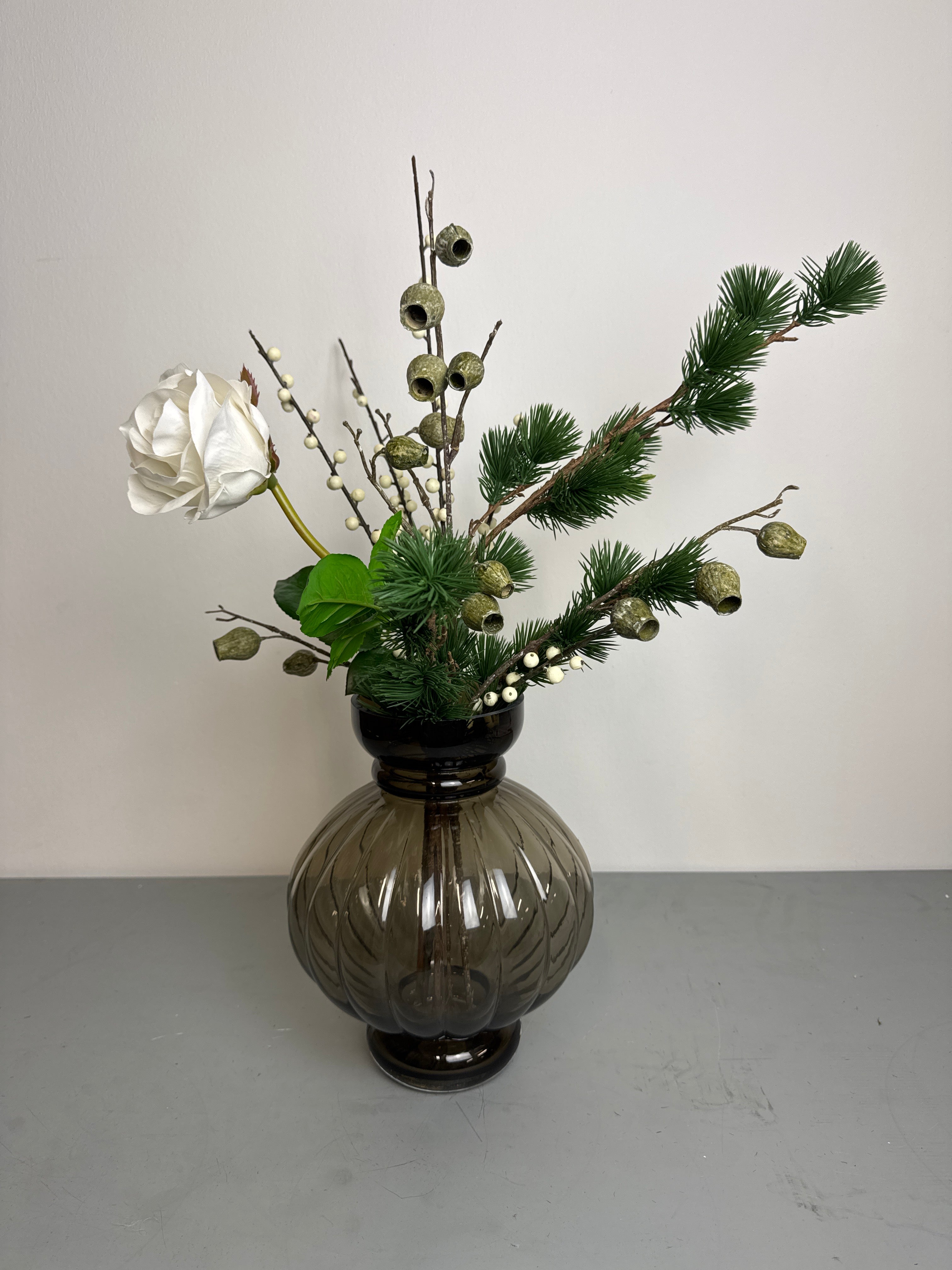 Lille Julebuket hvidrose tilbud