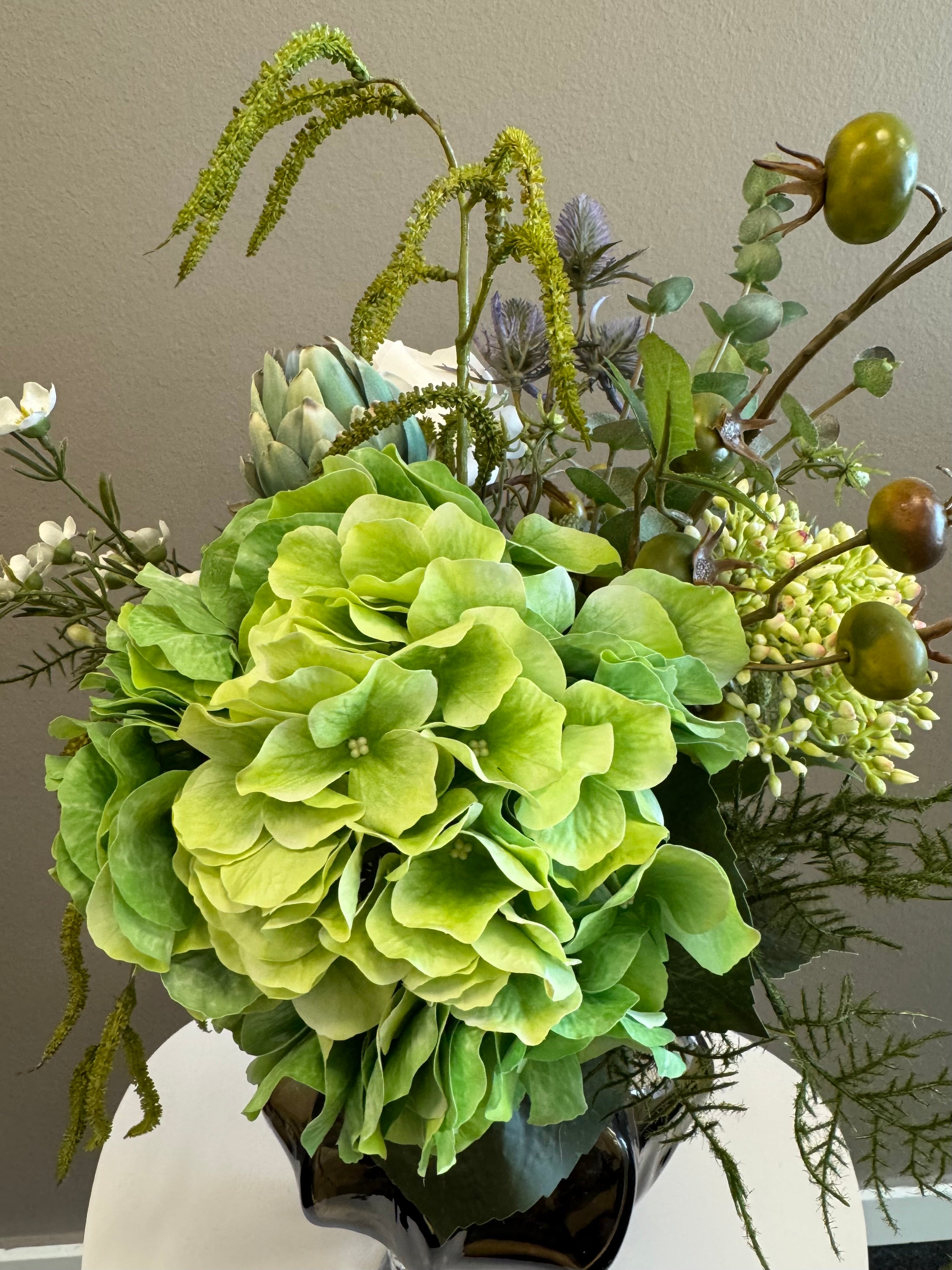 Efterår grøn hortensia