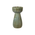 Vase m/riller D10x20cm keramik