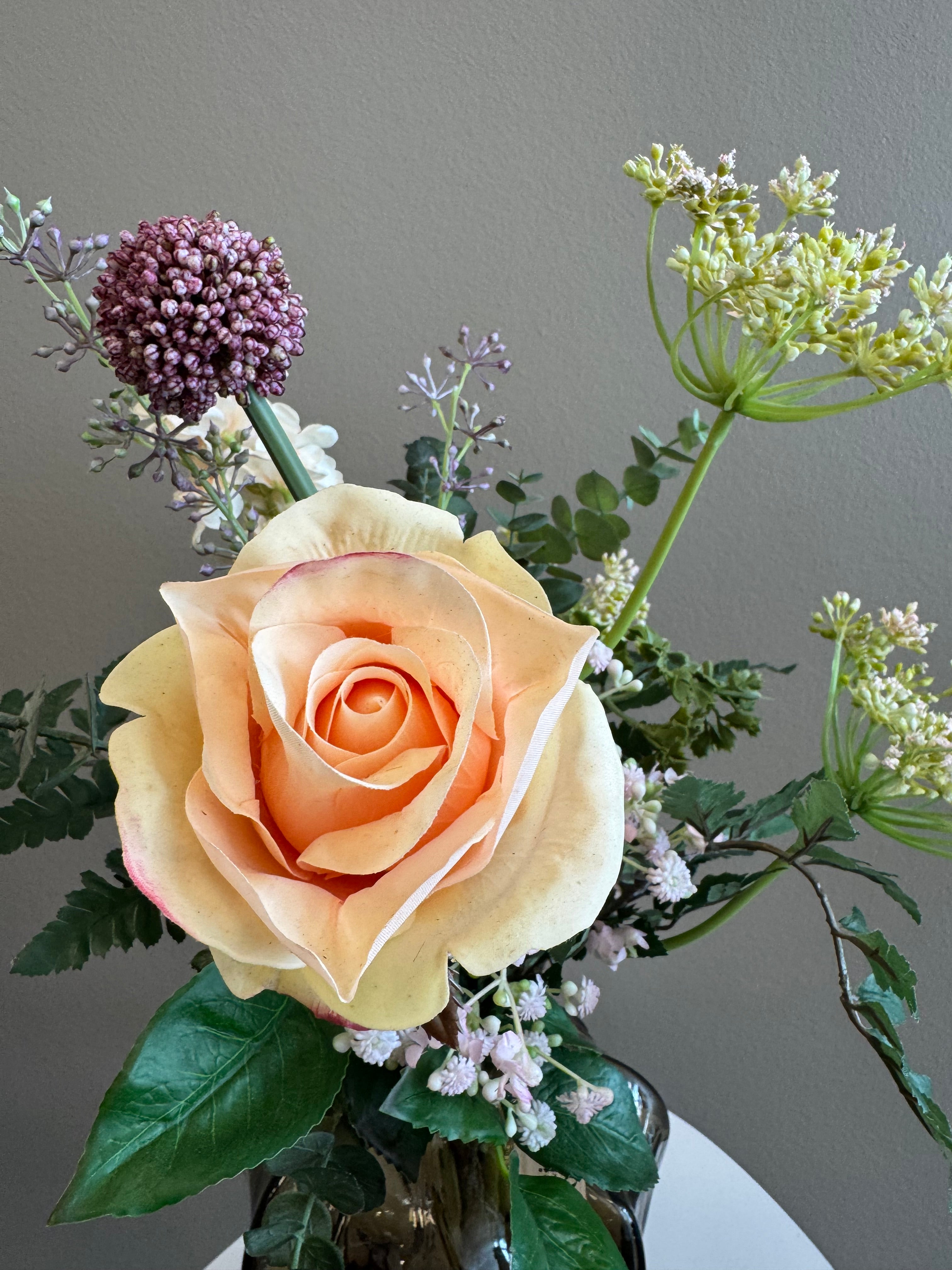 Peach Rose buket 10