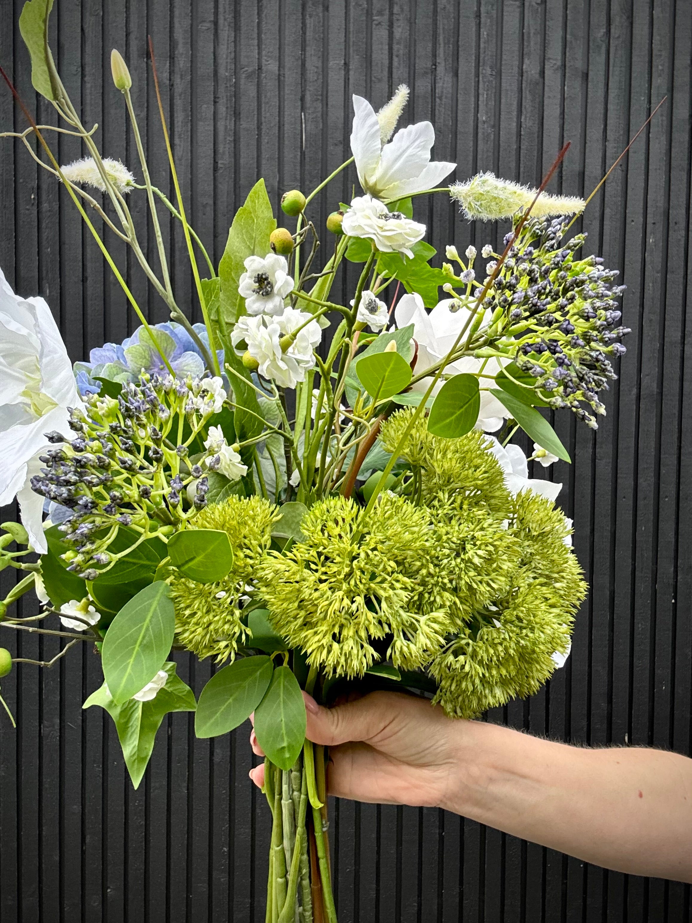 Deluxe blå hortensia buket