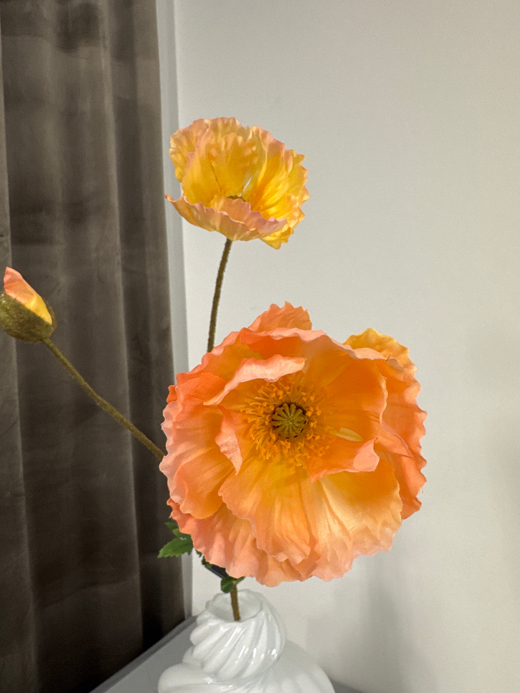 Valmue peach stor