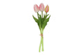 Tulipaner i bundt m/ 3 stk rosa h 29 cm