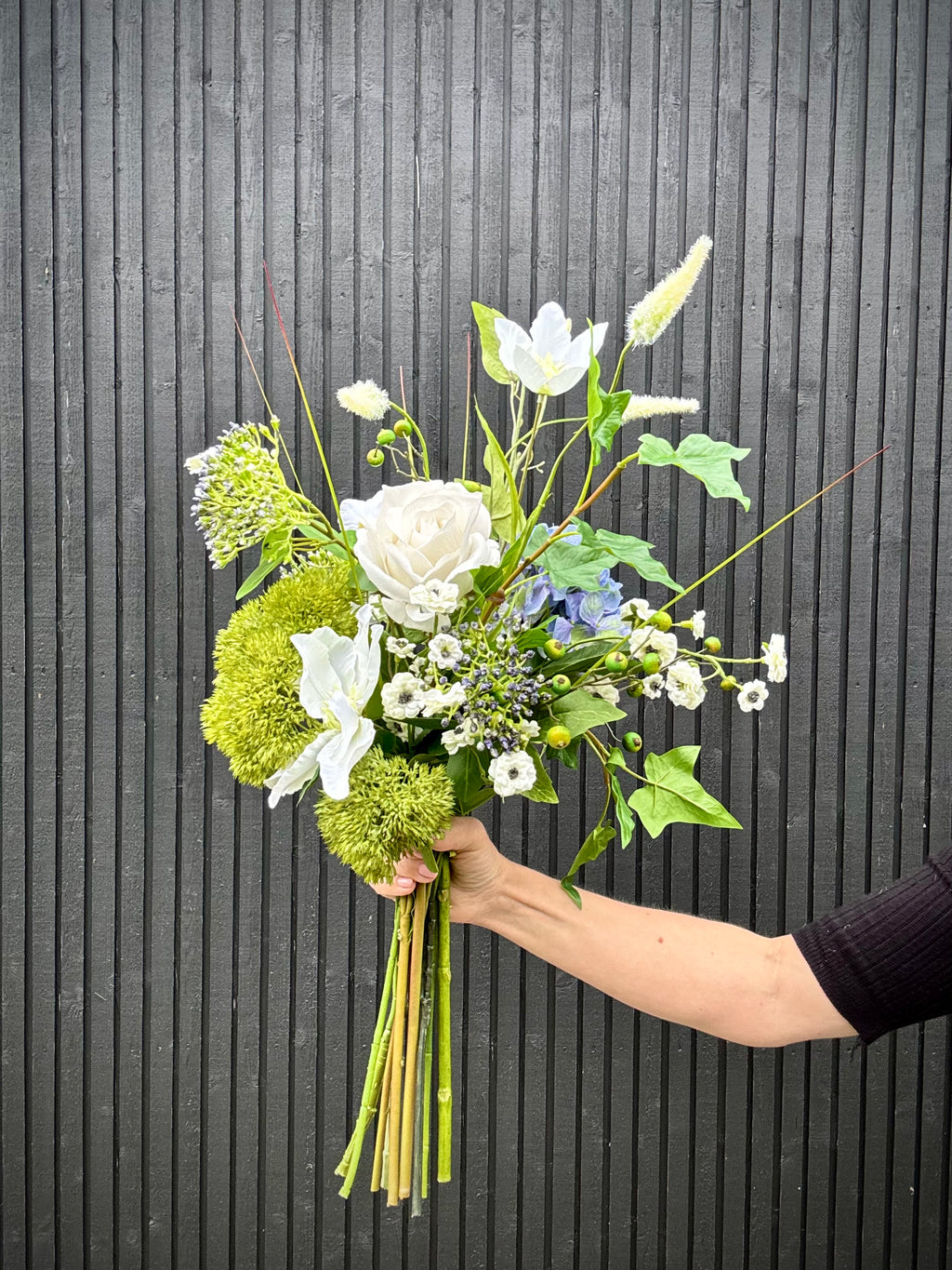 Deluxe blå hortensia buket