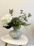 Hvid Hortensia buket (kort)