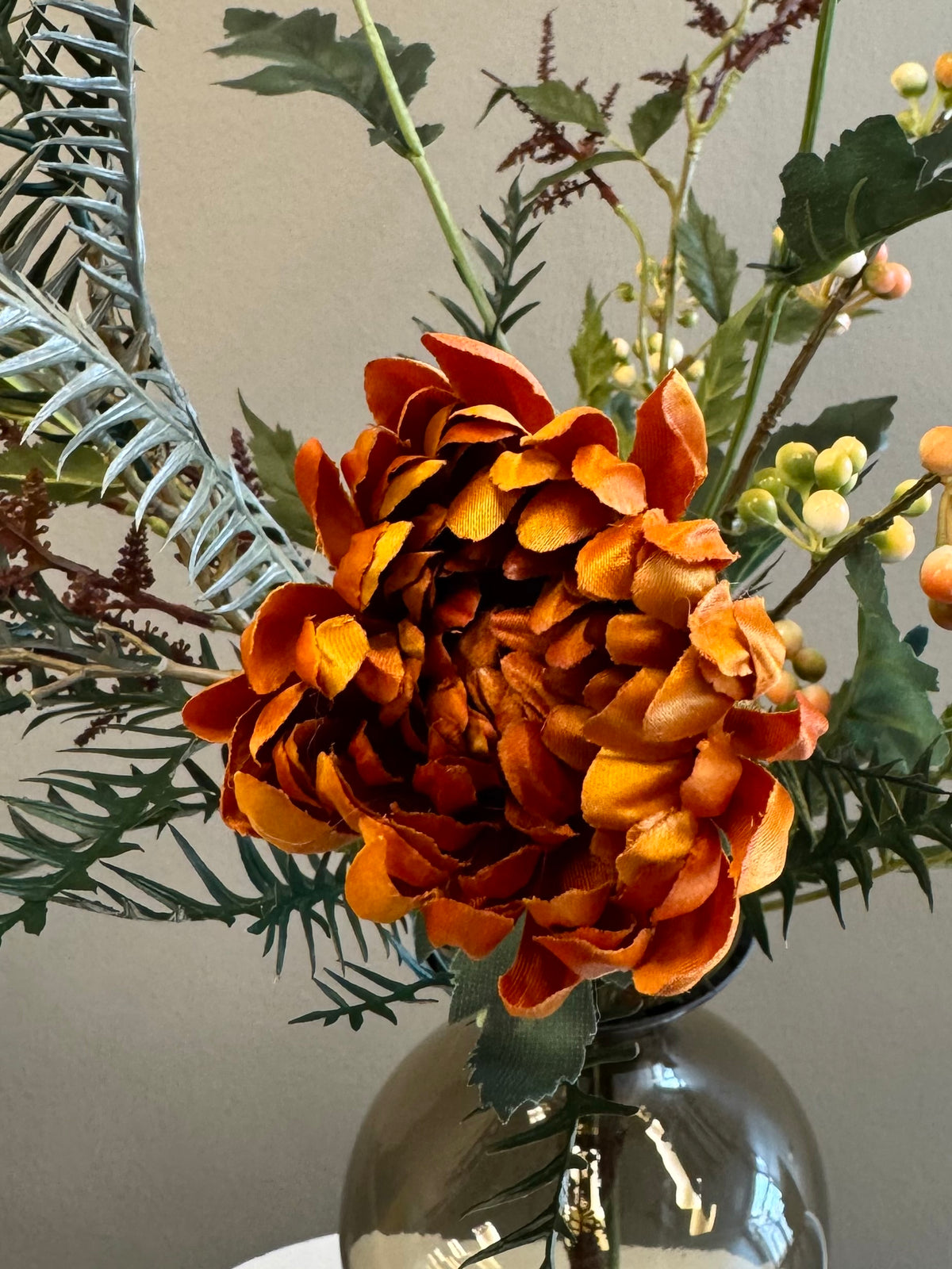 Mix med bla. Orange chrysanthemum