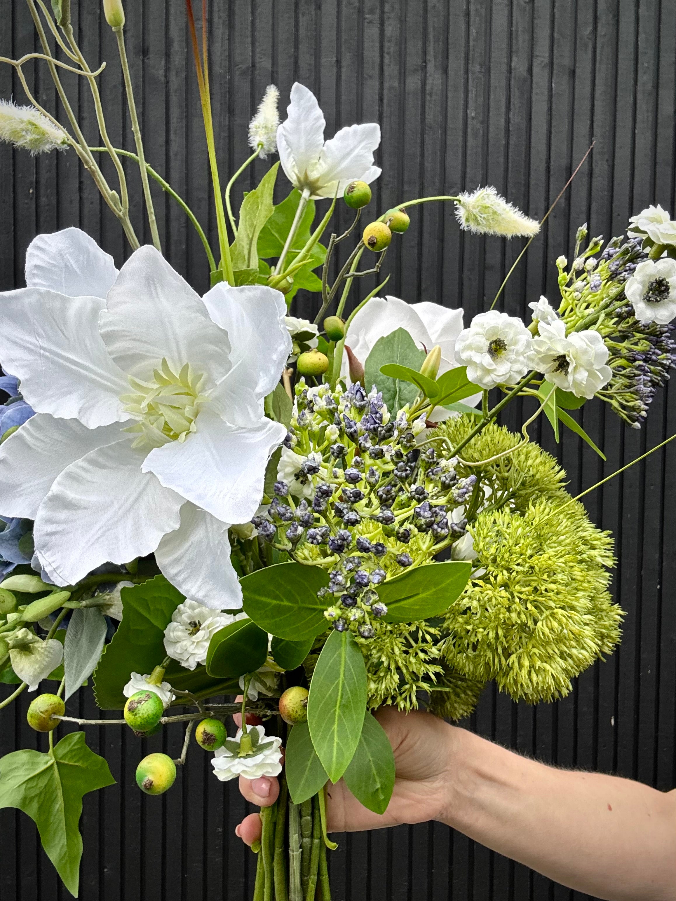 Deluxe blå hortensia buket