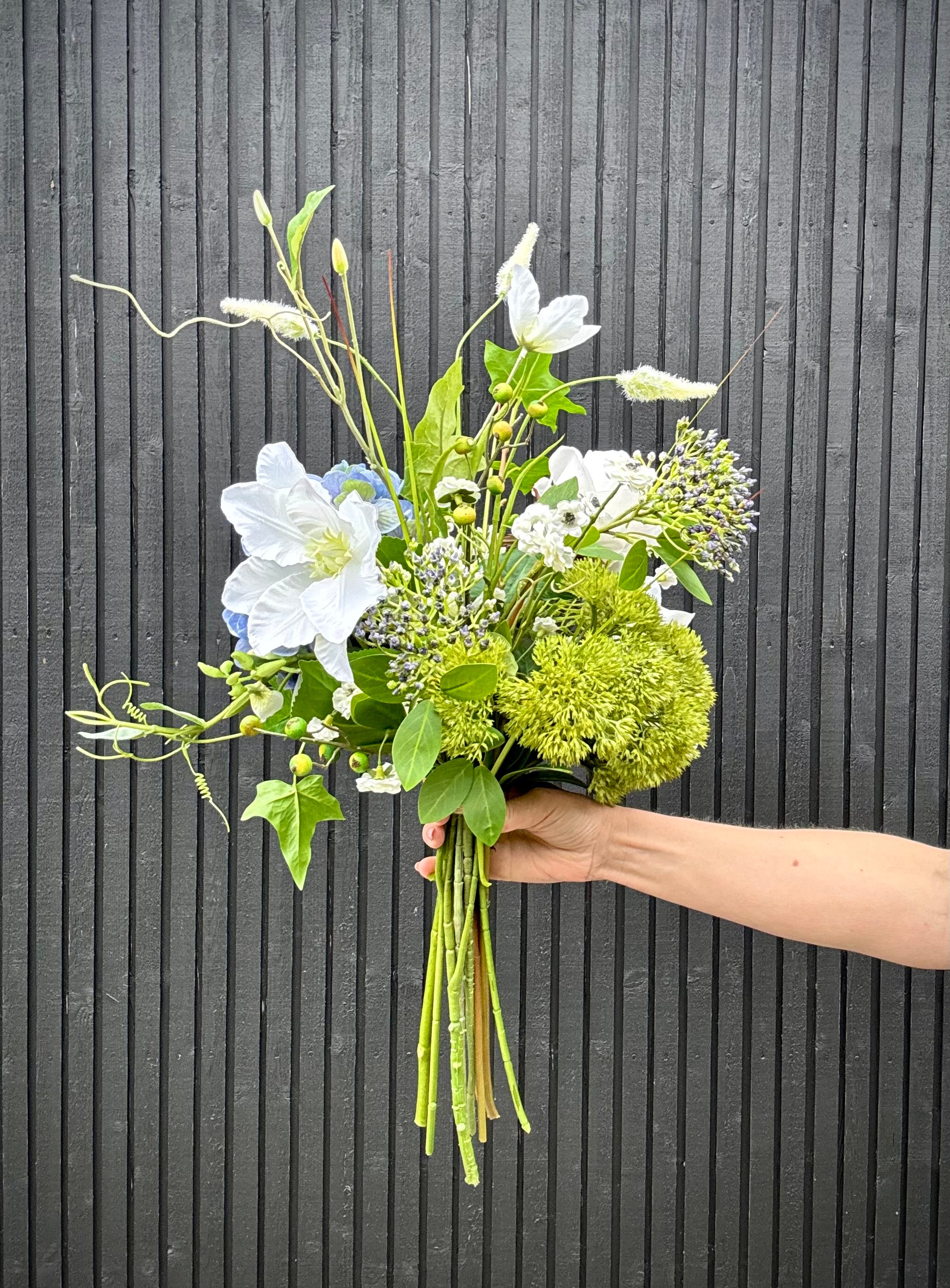 Deluxe blå hortensia buket