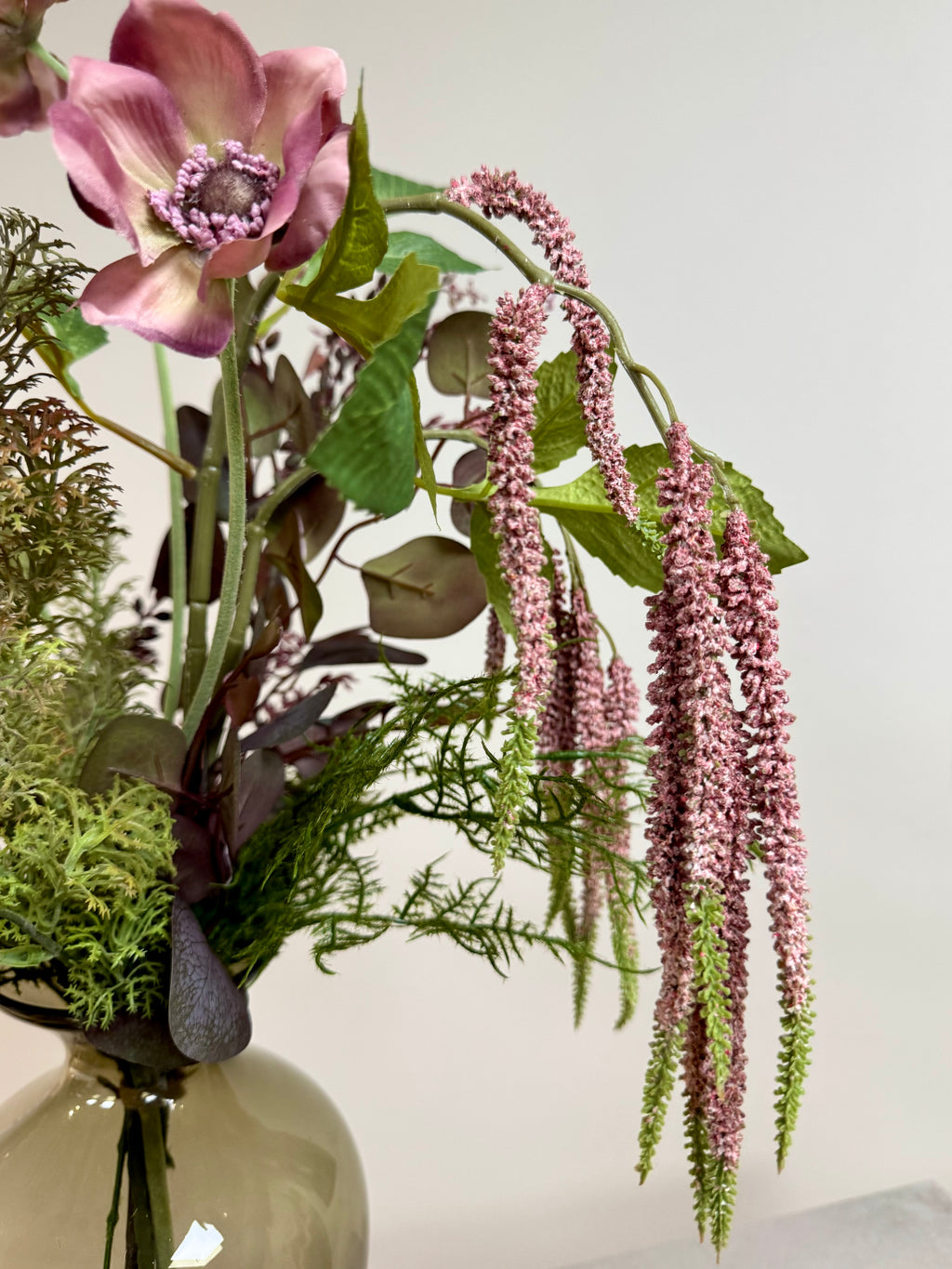 Rosa efterår med hænge Amaranthus
