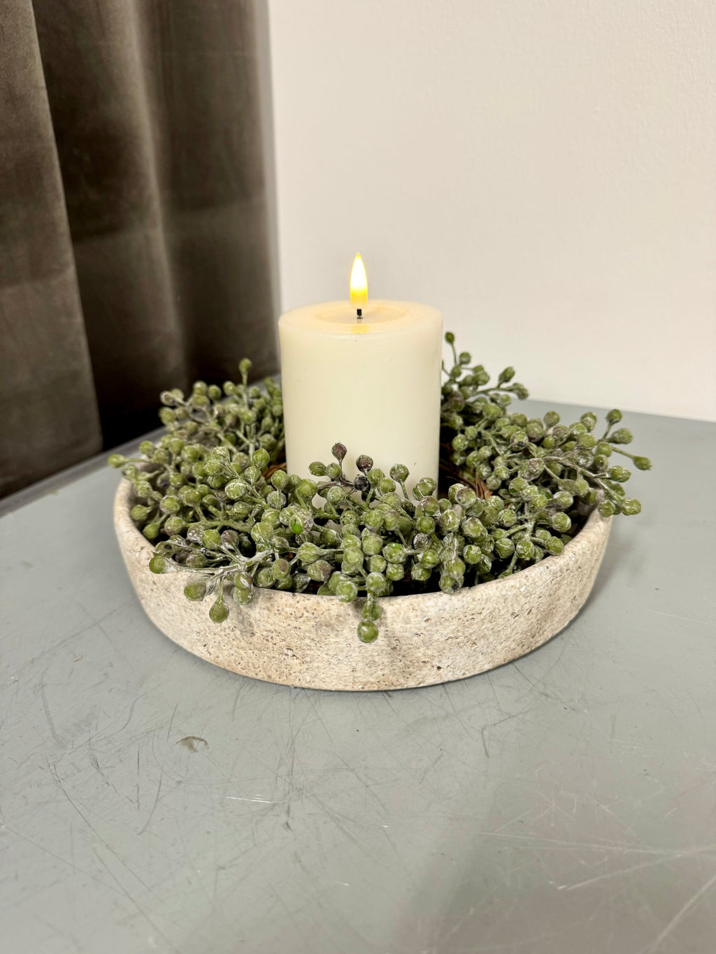 Dadel krans grøn ø 22 cm