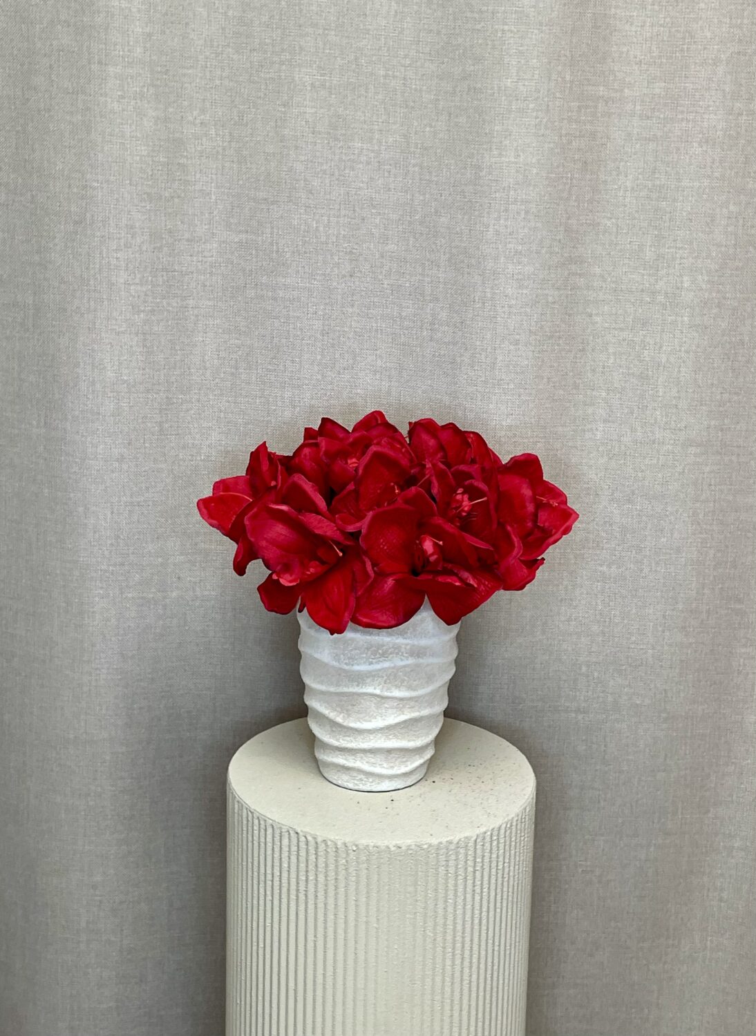 Amaryllis 3 stk rød bundt h 32 cm