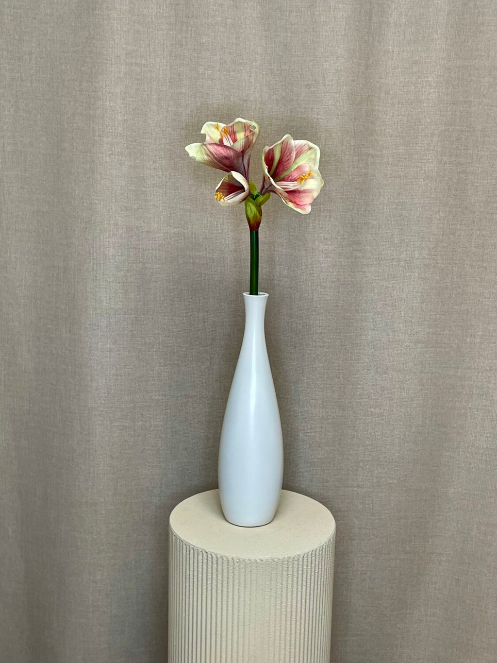 Amaryllis rosa real touch h 68 cm