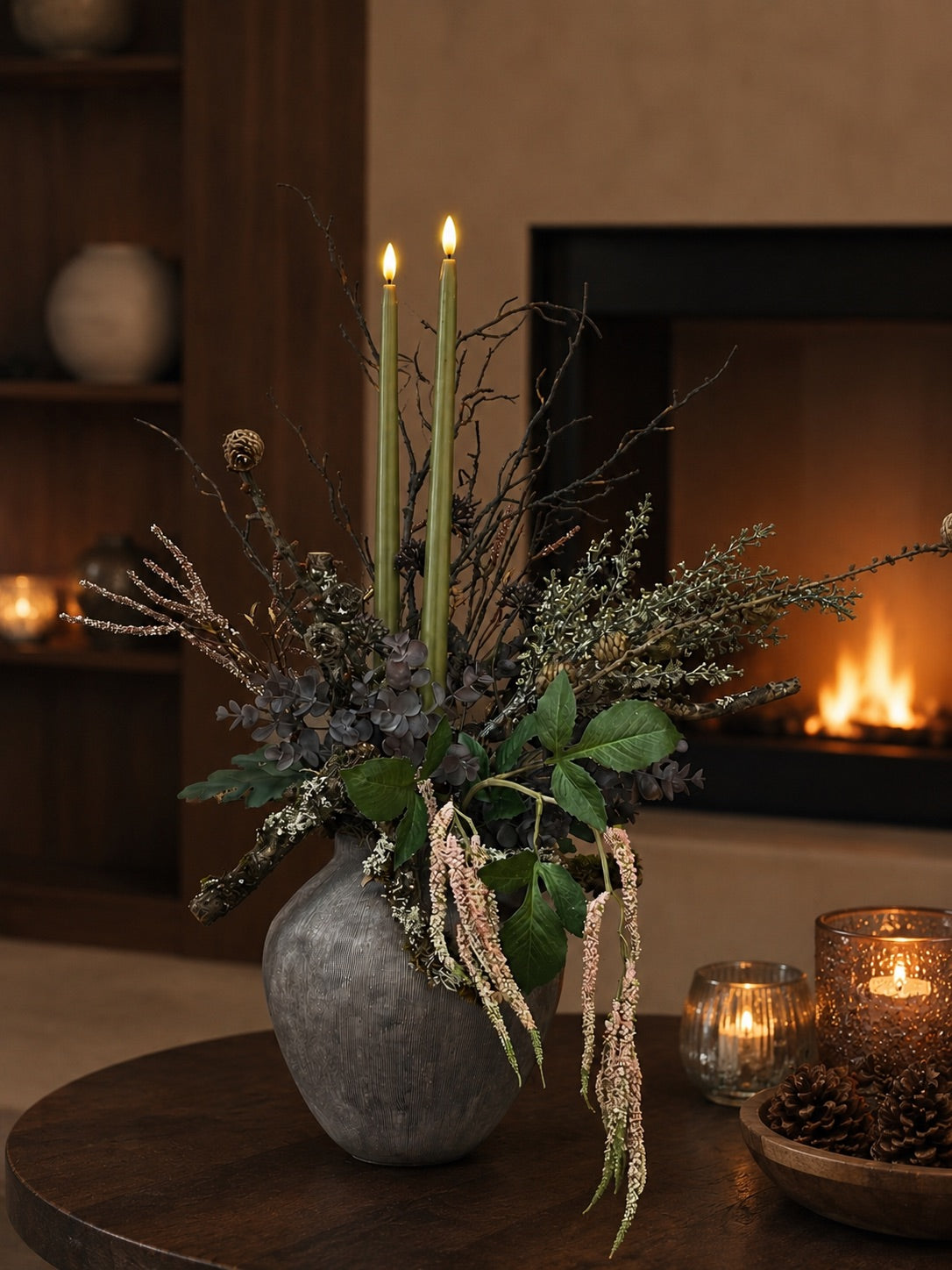 Eucalyptus buket purple h 33 cm