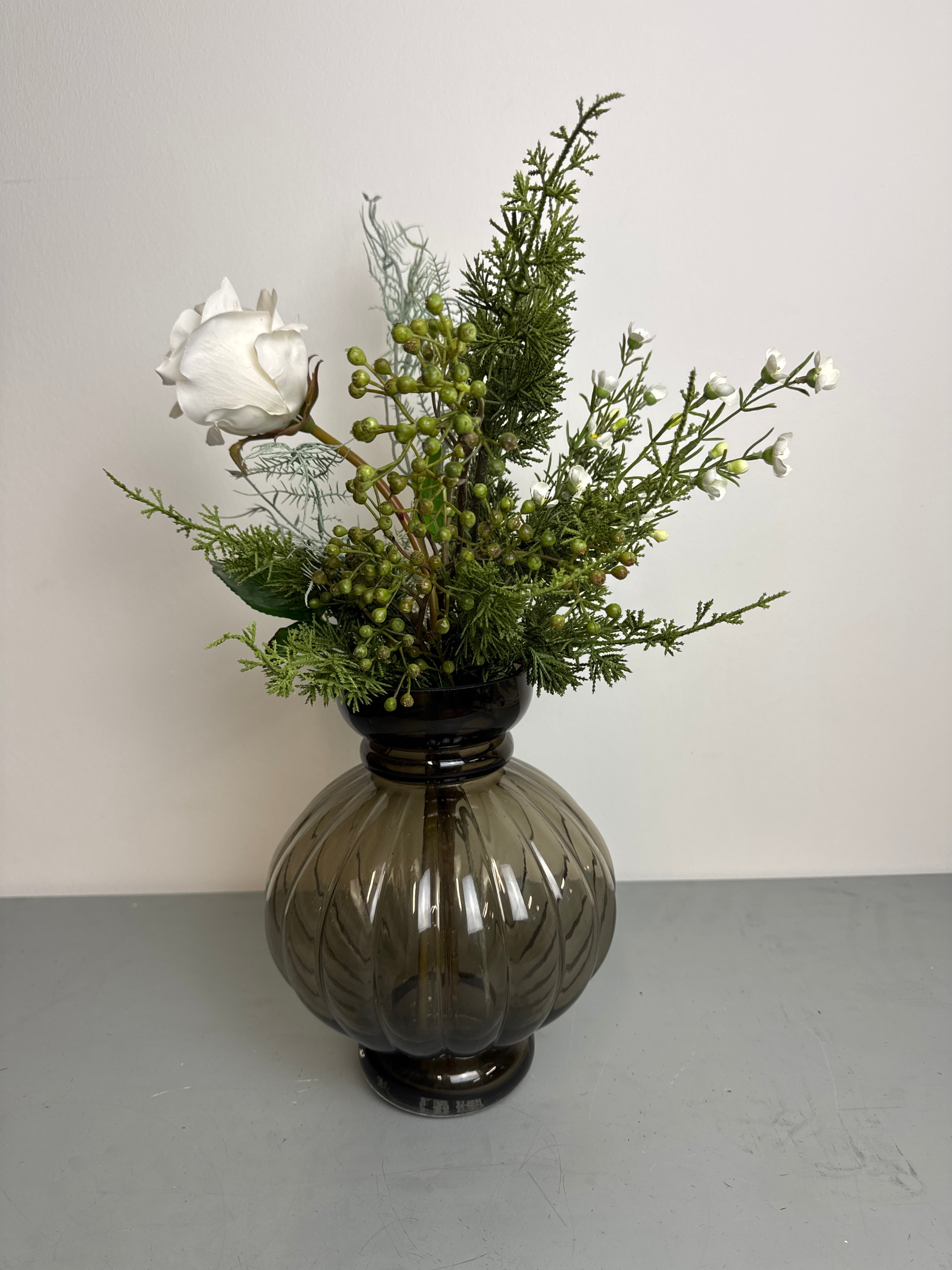 Vinterbuket hvid tilbud