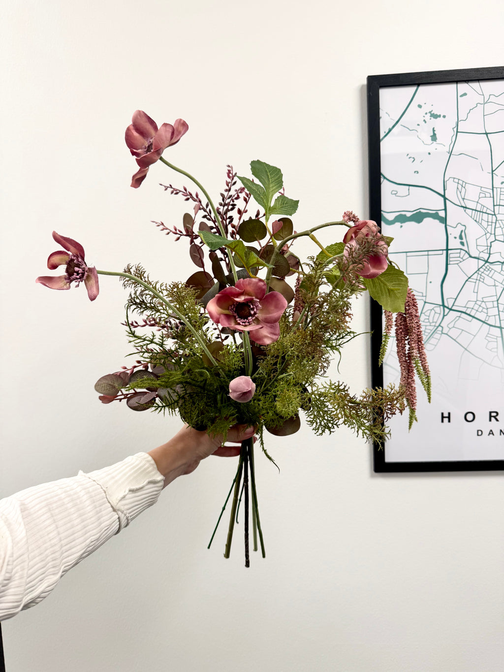 Rosa efterår med hænge Amaranthus