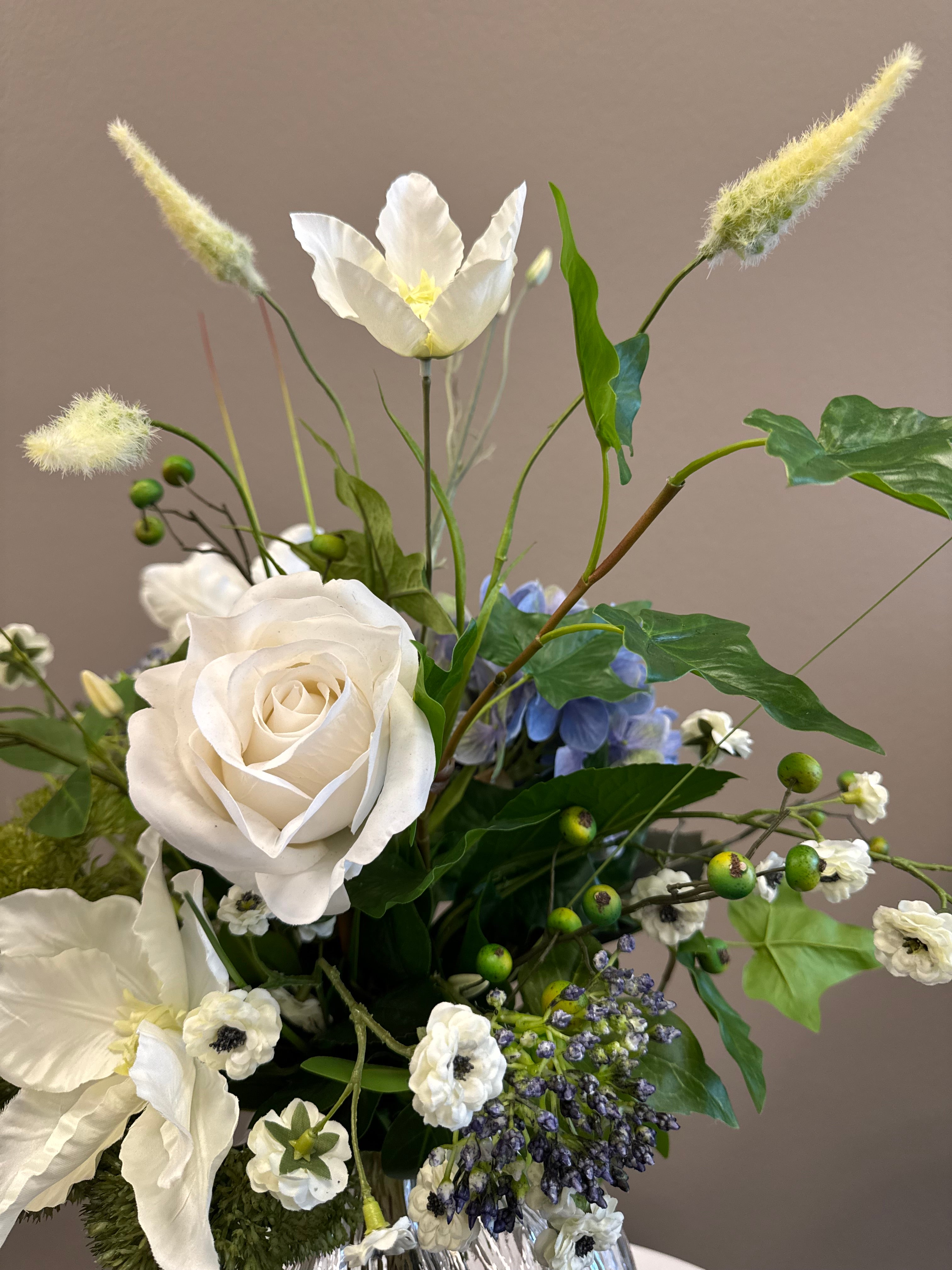 Deluxe blå hortensia buket