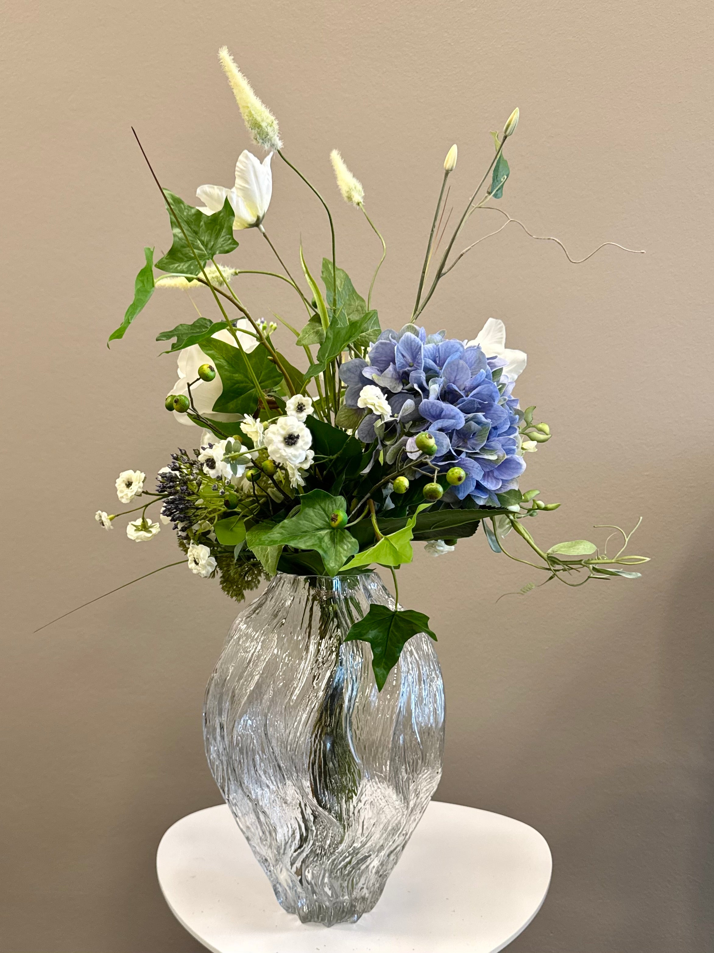 Deluxe blå hortensia buket