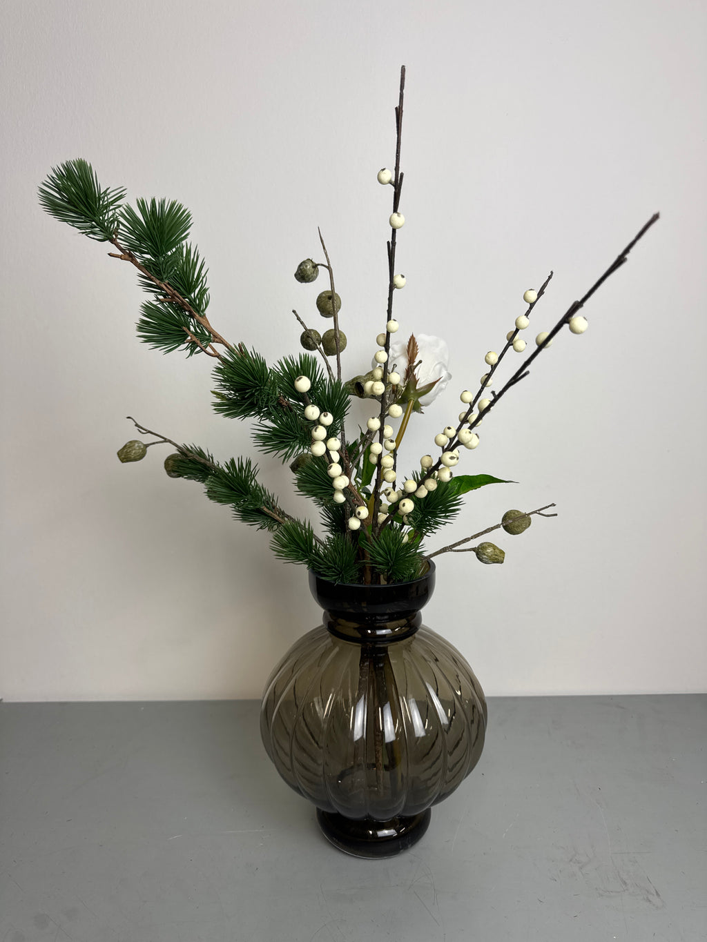 Lille Julebuket hvidrose tilbud