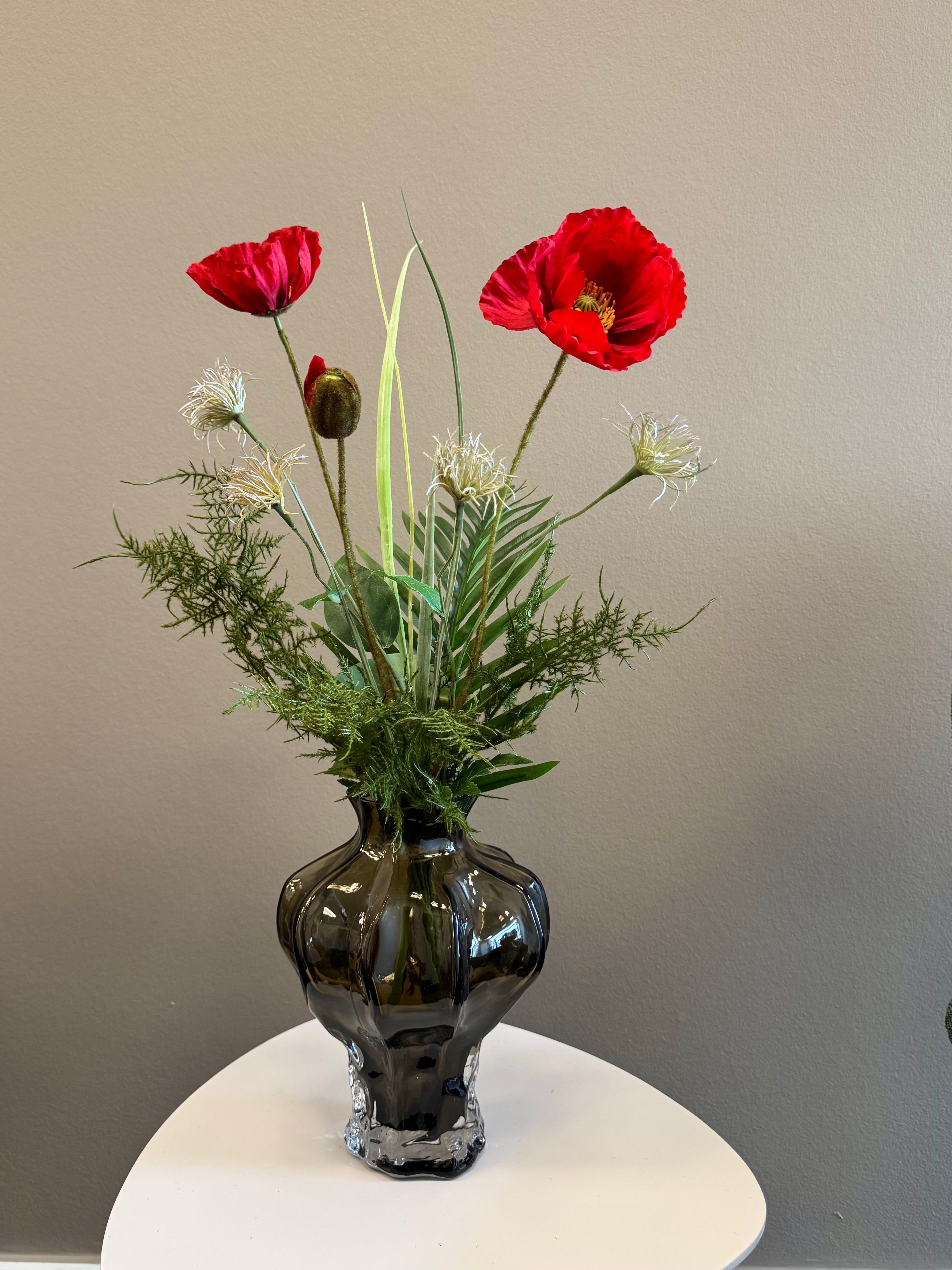 Rød valmue buket klematis