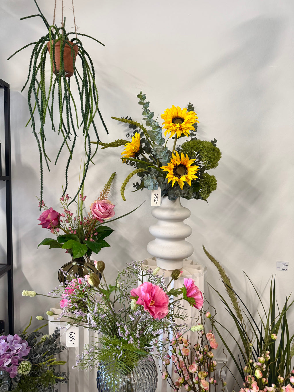 Solsikke buket med eucalyptus