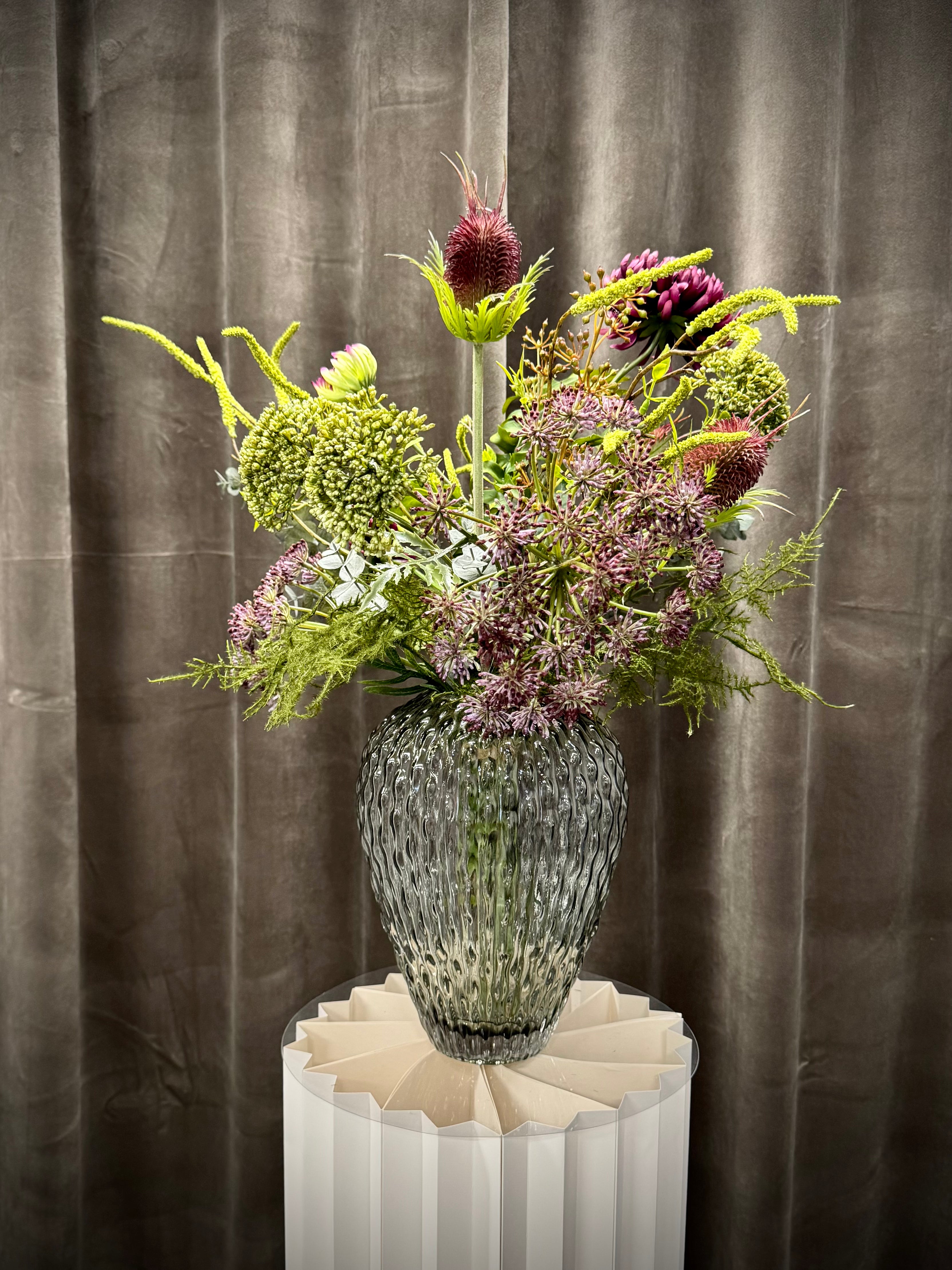 Buket med bla. lilla chrysanthemum UNIKA