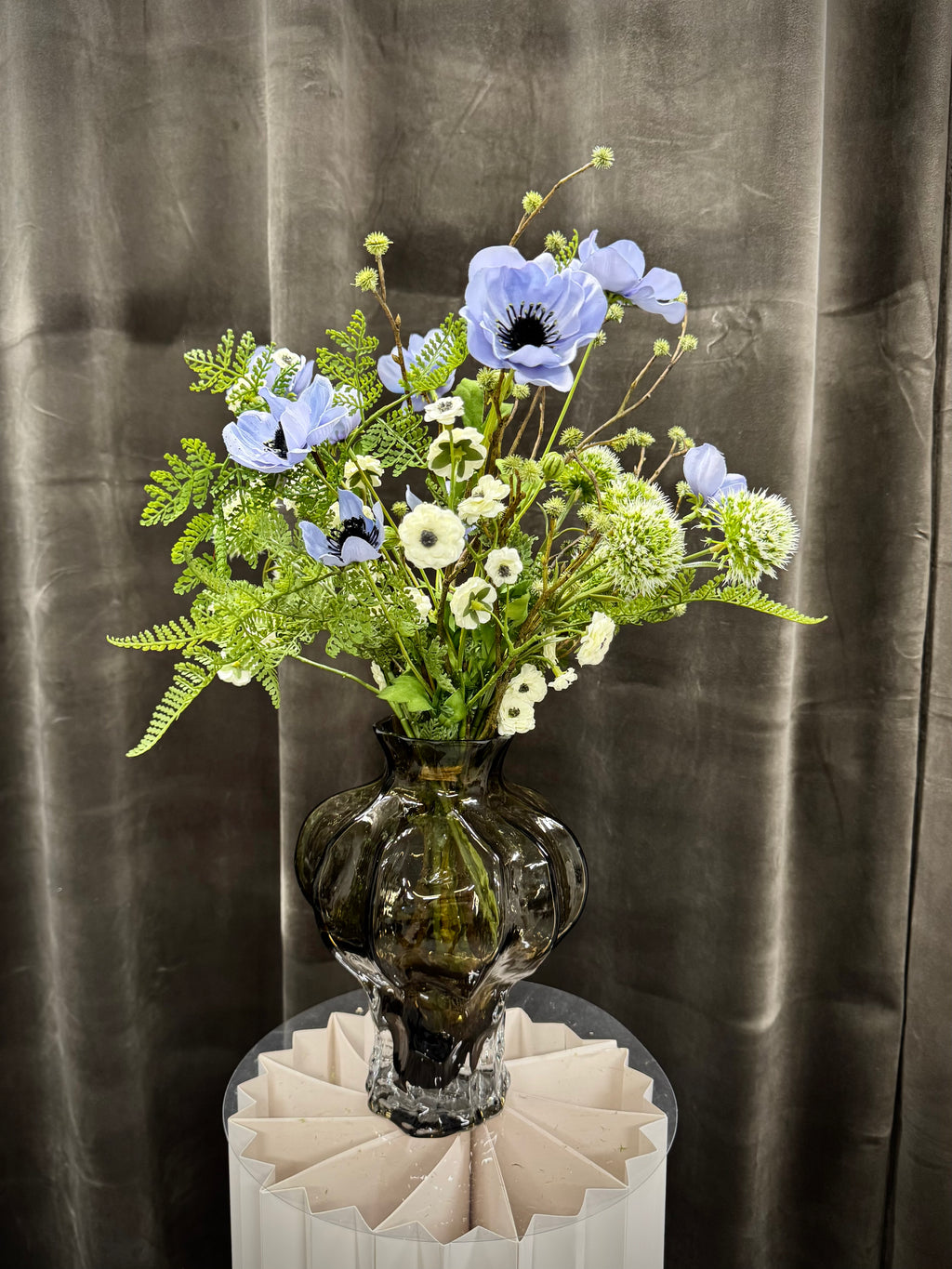 Blå anemone buket UNIKA