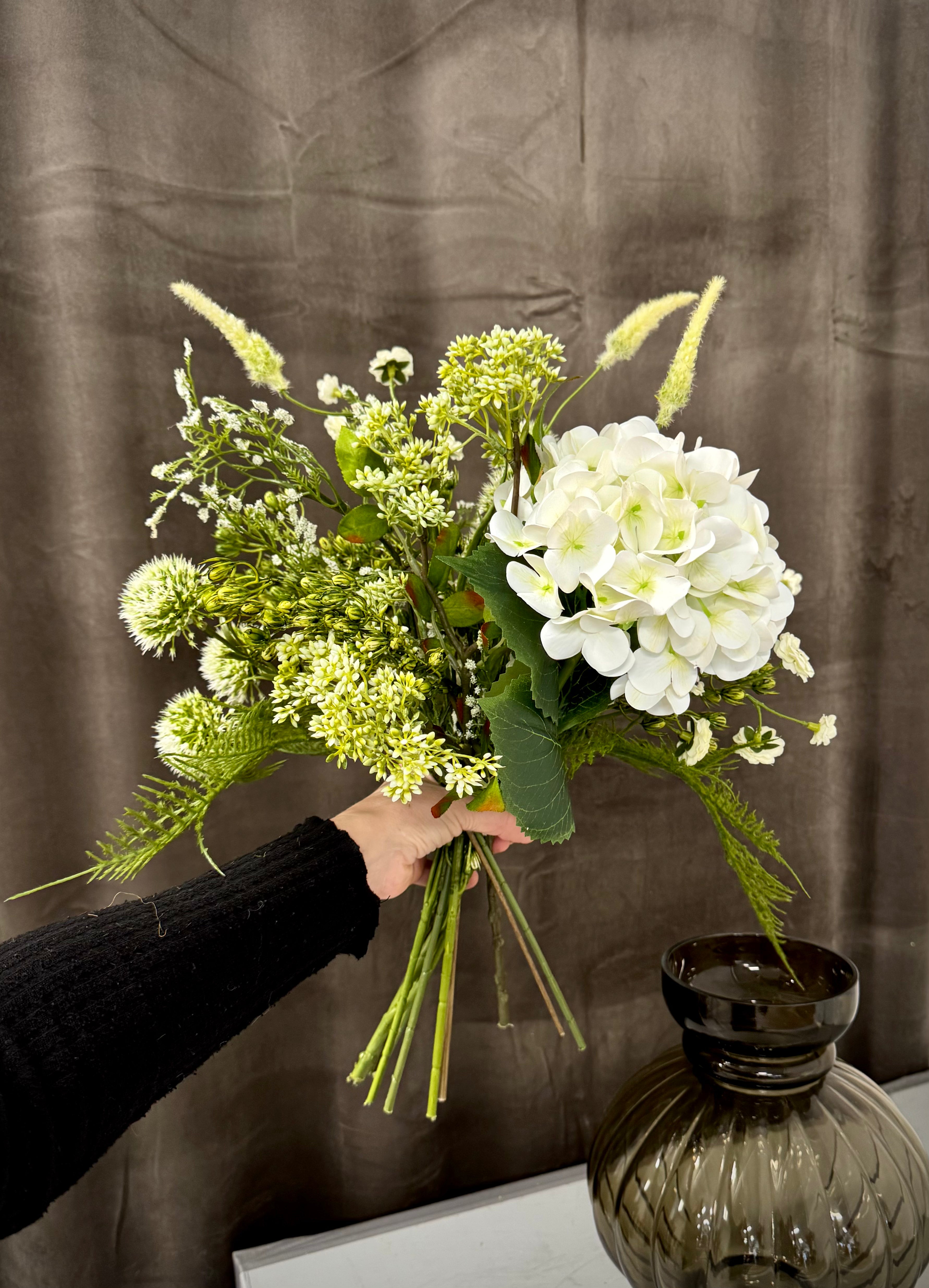 Hvid Hortensia buket