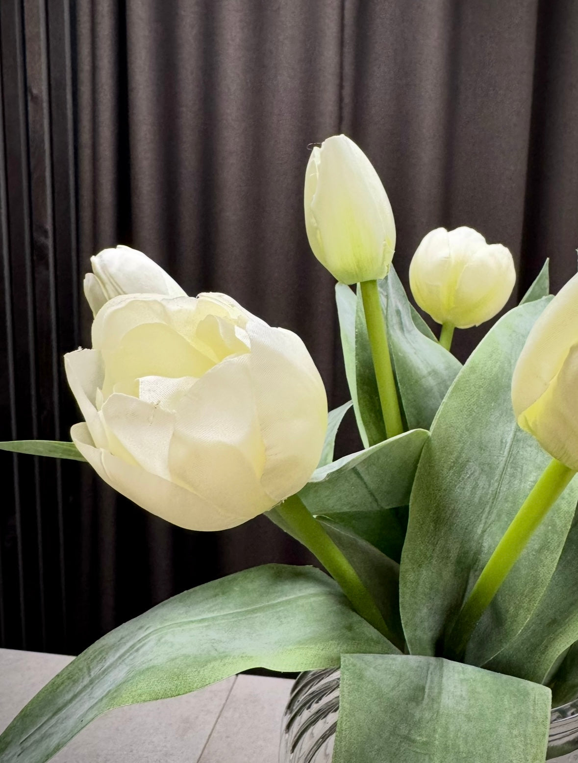 Hvide silke tulipaner 7 stk