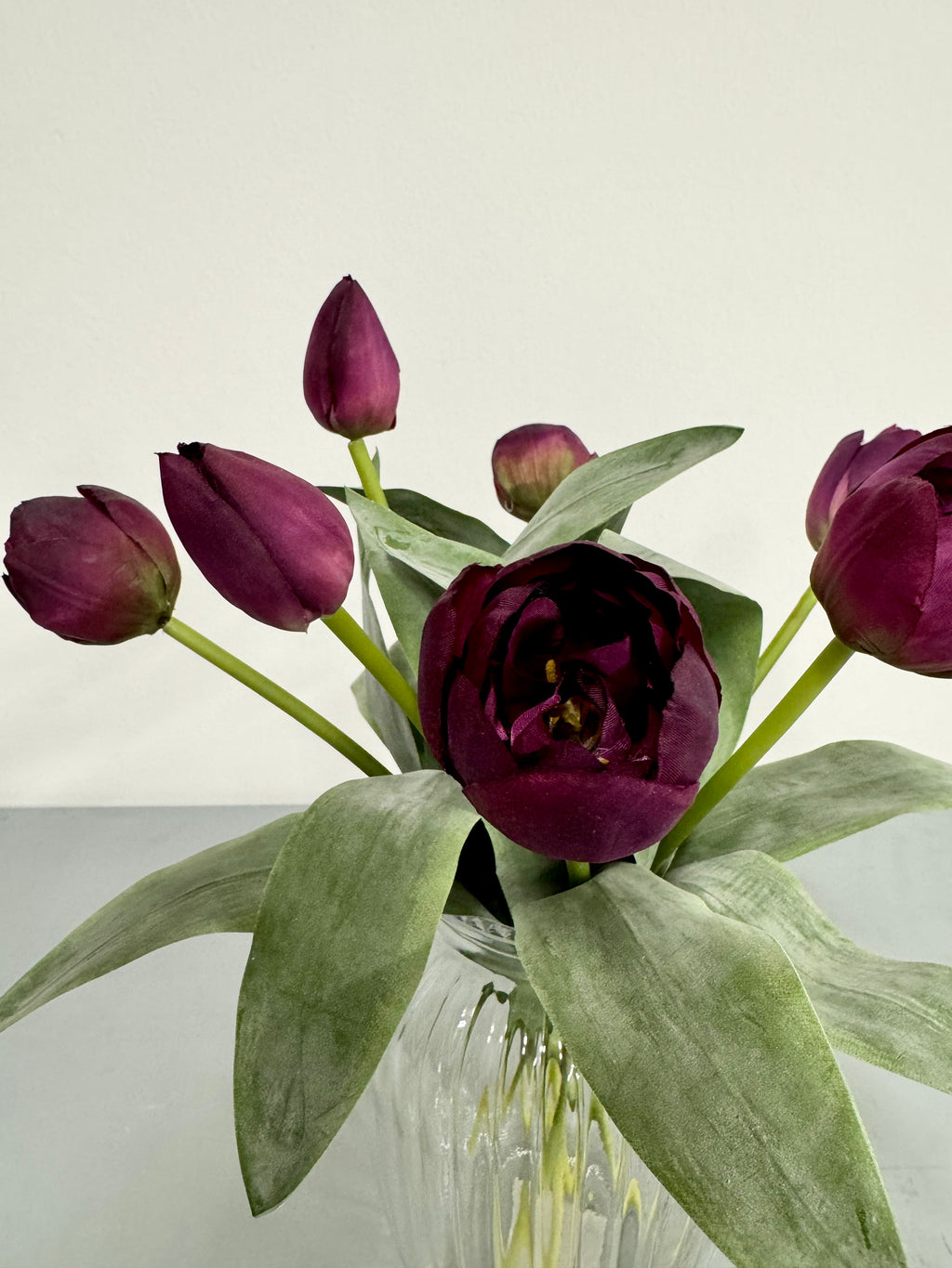 Silke tulipaner mørk lilla